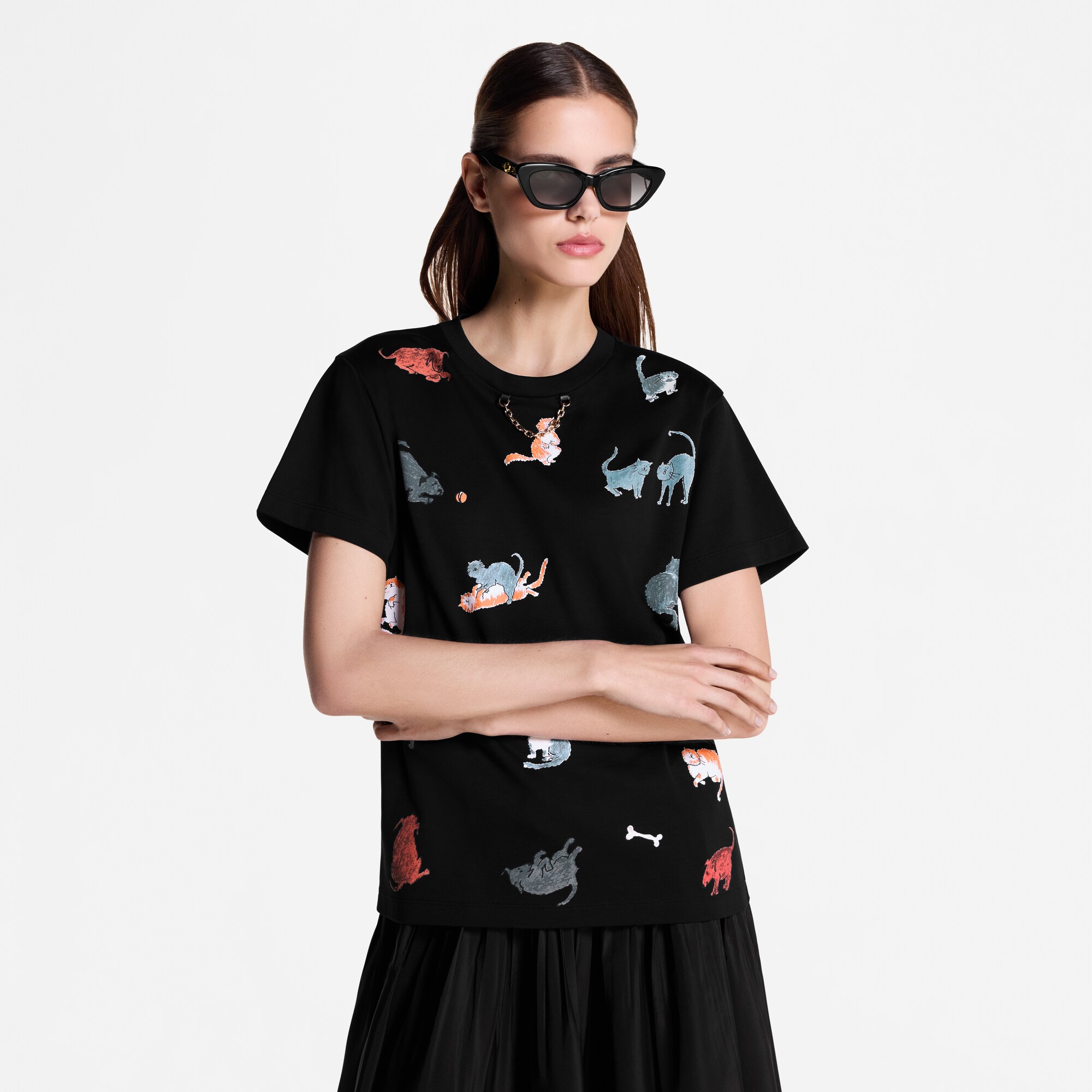  Ready-to-Wear Tops Cats and Dogs T-Shirt
 | Louis Vuitton ® (Product zoom)