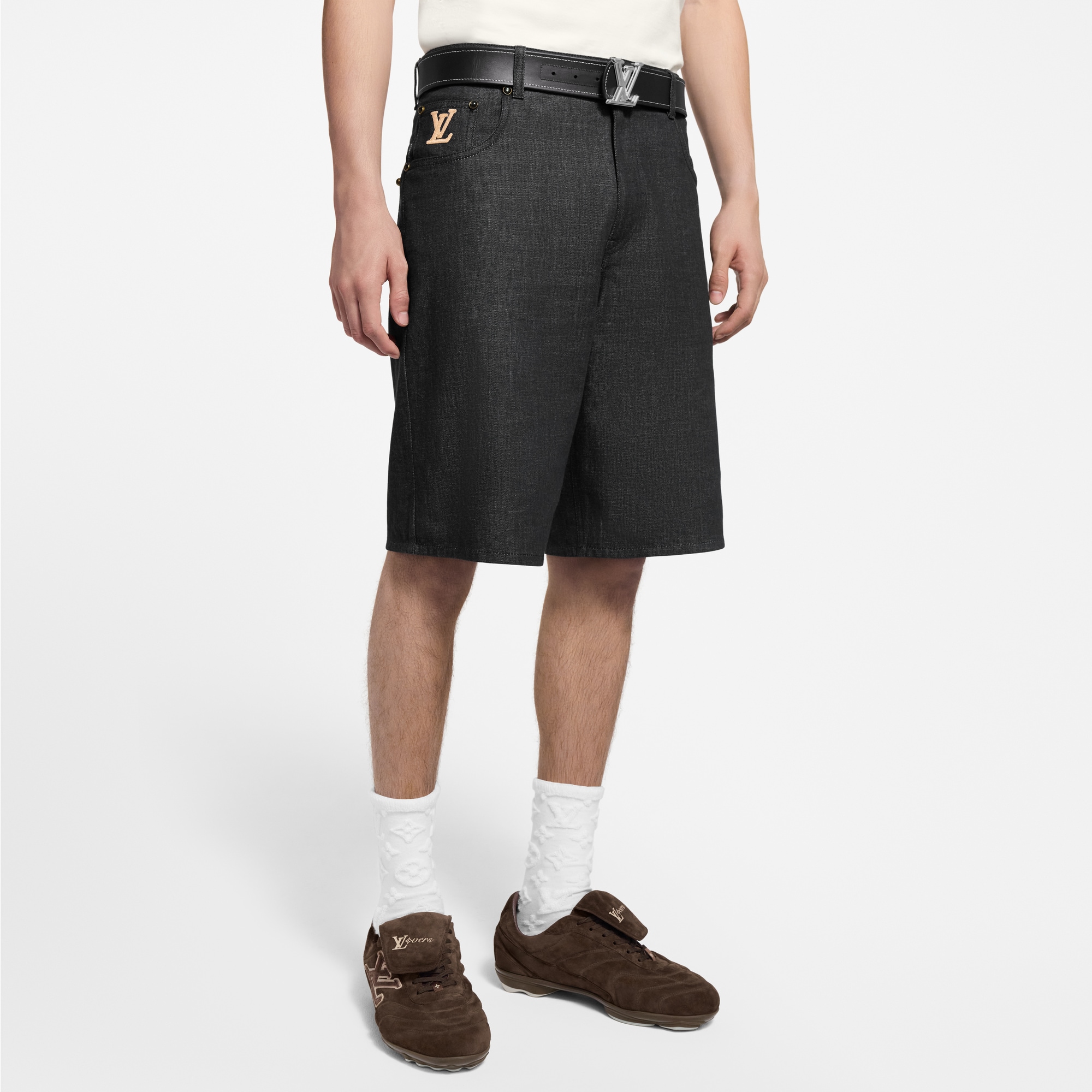  Ready-to-Wear Denim Chambray Shorts | Louis Vuitton ® (Product zoom)