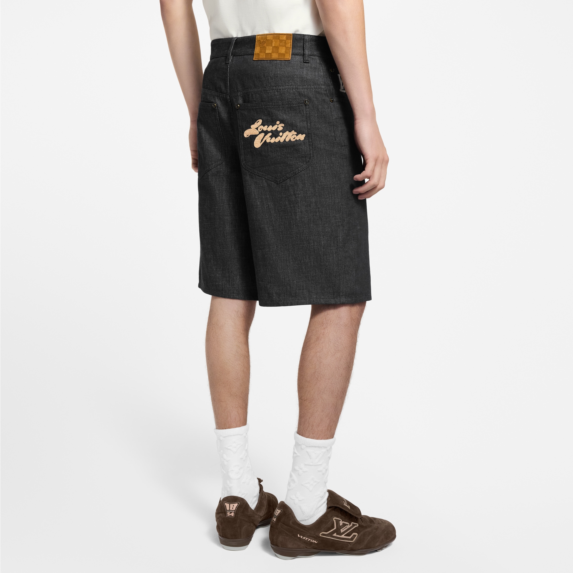  Ready-to-Wear Denim Chambray Shorts | Louis Vuitton ® (Product zoom)
