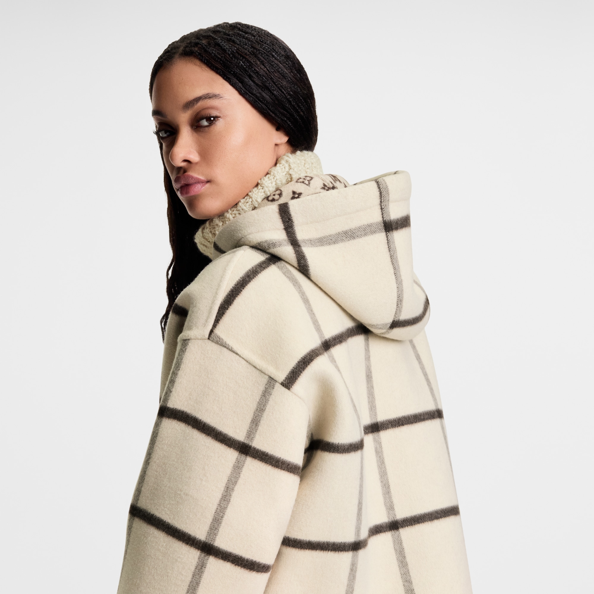  Ready-to-Wear Coats and Jackets Check Motif Hooded Jacket | Louis Vuitton ® (Product zoom)