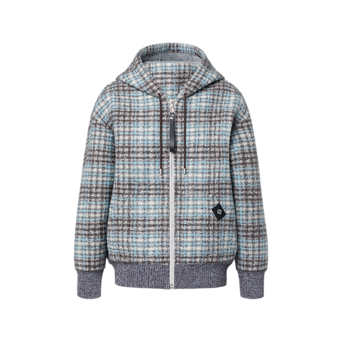 Ready-to-Wear Coats and Jackets Check Tweed Zip-Up Jacket | Louis Vuitton ® (Product zoom)