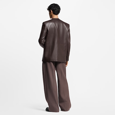 Ready-to-Wear Blazers and Jackets Chic Collarless Leather Blazer | Louis Vuitton ® (Product zoom)