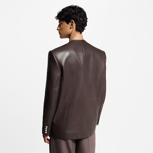 Ready-to-Wear Blazers and Jackets Chic Collarless Leather Blazer | Louis Vuitton ® (Product zoom)