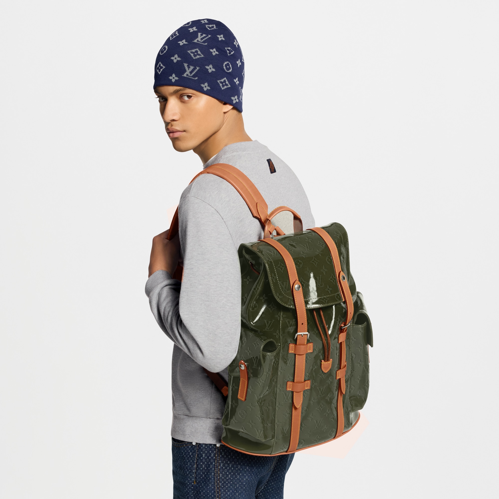 louis vuitton christopher mm backpack LV The bags roomy design brings the rugged spirit of hiking to fashion Christopher MM Monogram Eclipse -