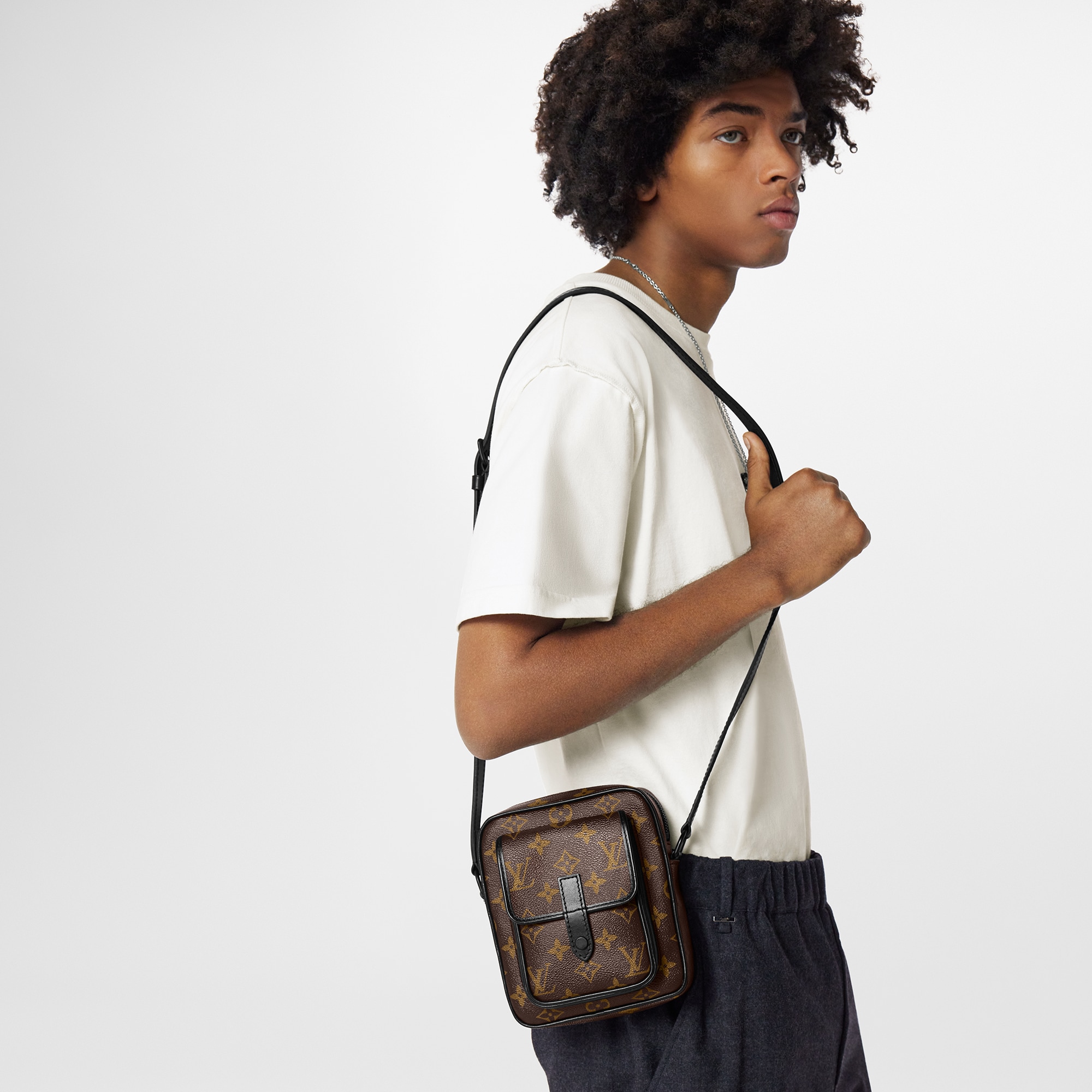 Christopher Wearable Wallet Monogram Macassar Canvas - Men - Small 