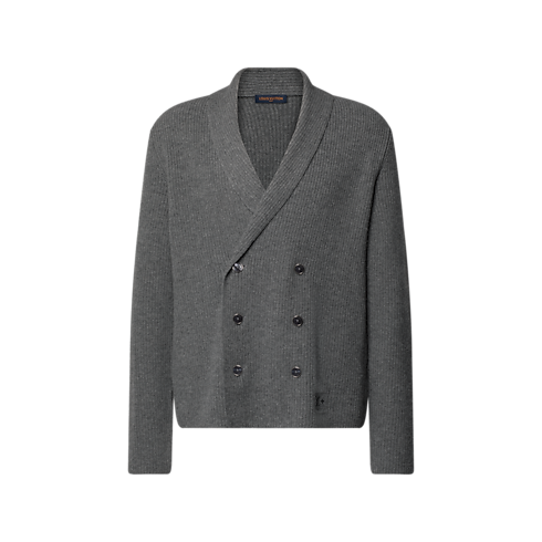 New In Men } Chunky Double-Breasted Cardigan | Louis Vuitton ® (Product zoom)