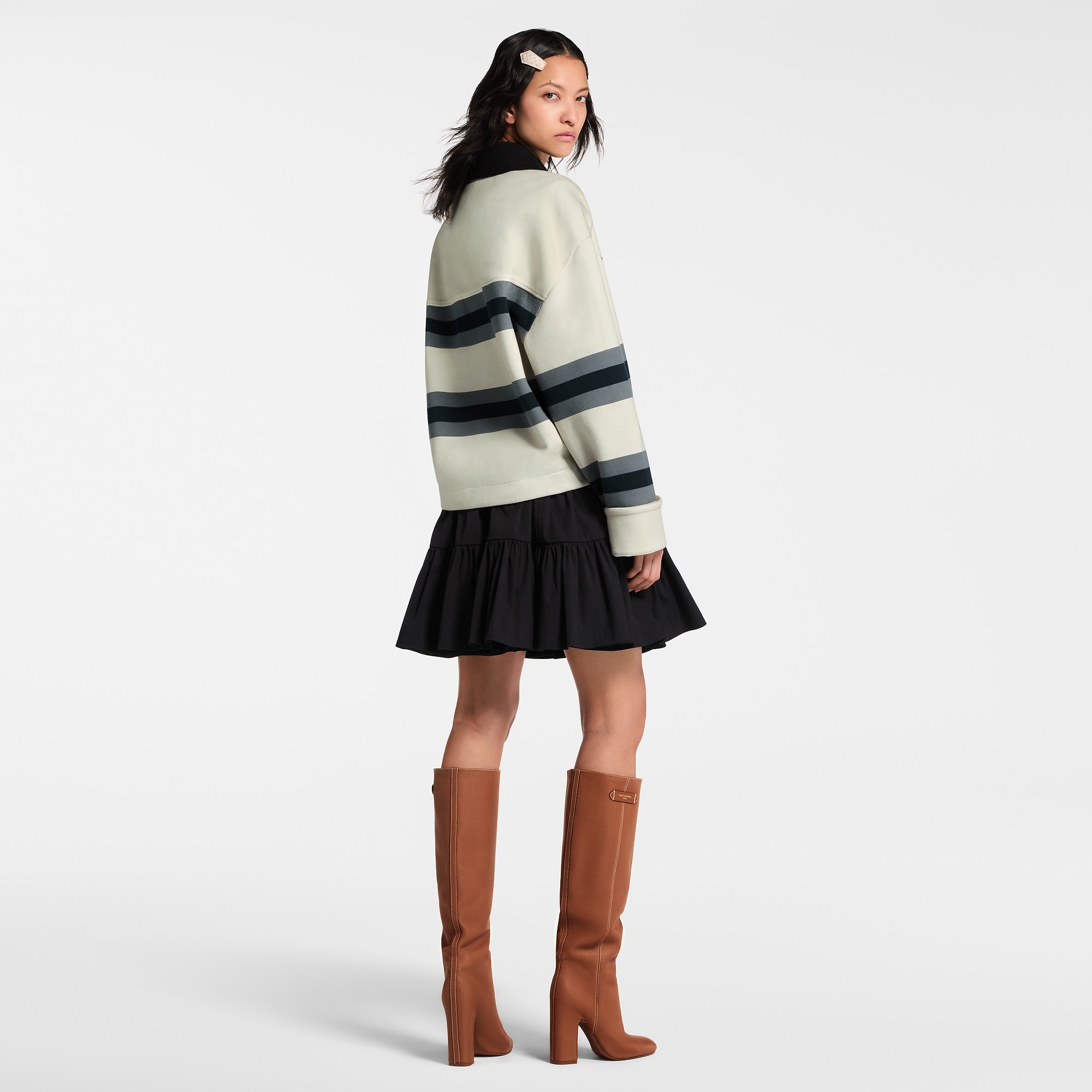 Chunky Stripes Polo Top