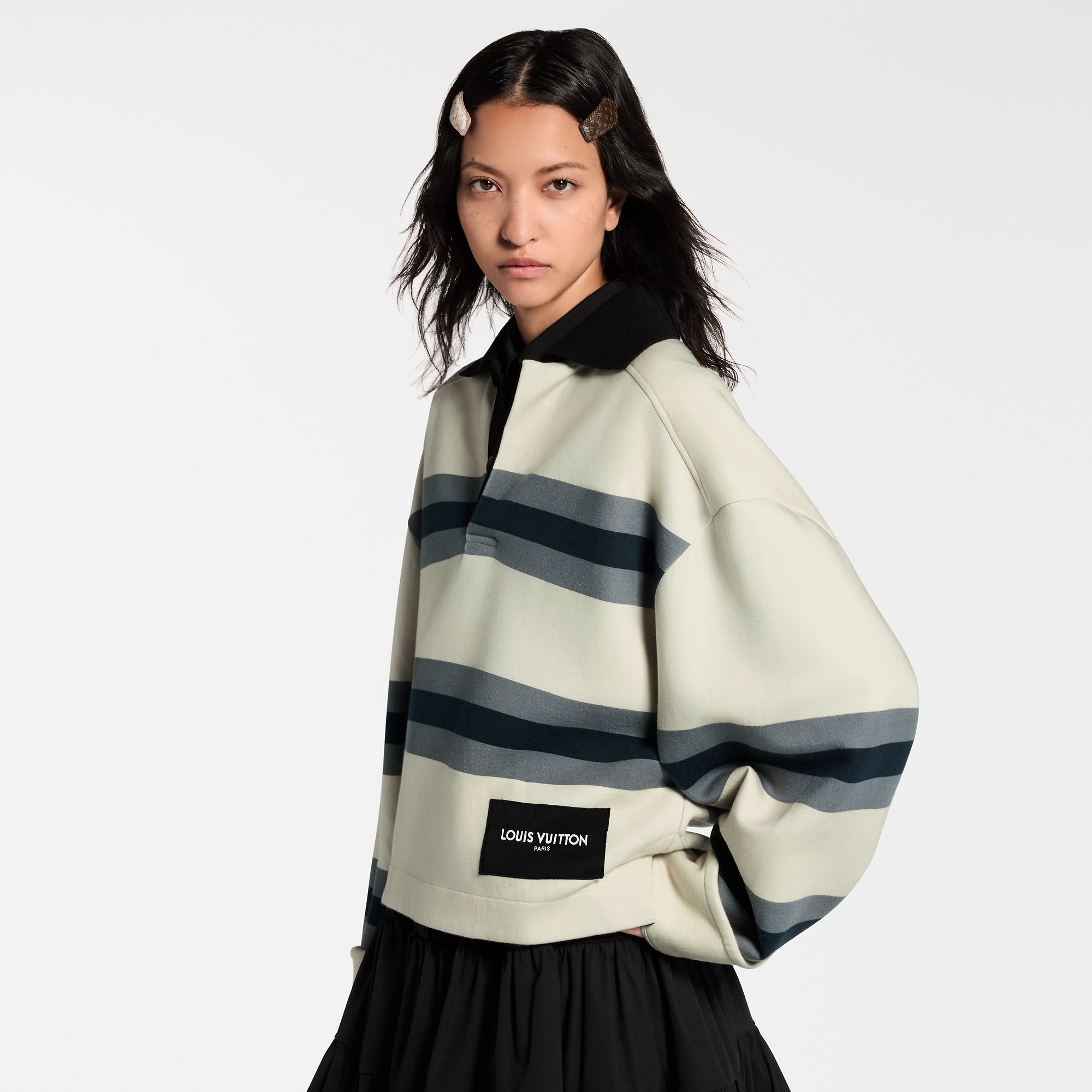 Chunky Stripes Polo Top