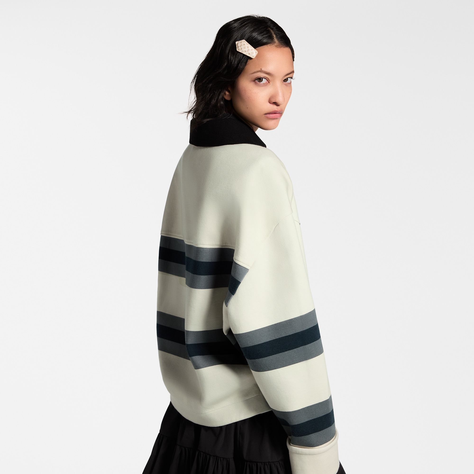 Chunky Stripes Polo Top