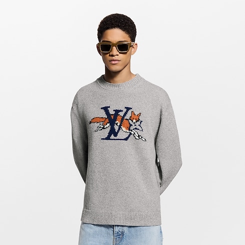 Ready-to-Wear All Ready-to-Wear Chunky Wool-Cashmere Crewneck | Louis Vuitton ® (Product zoom)