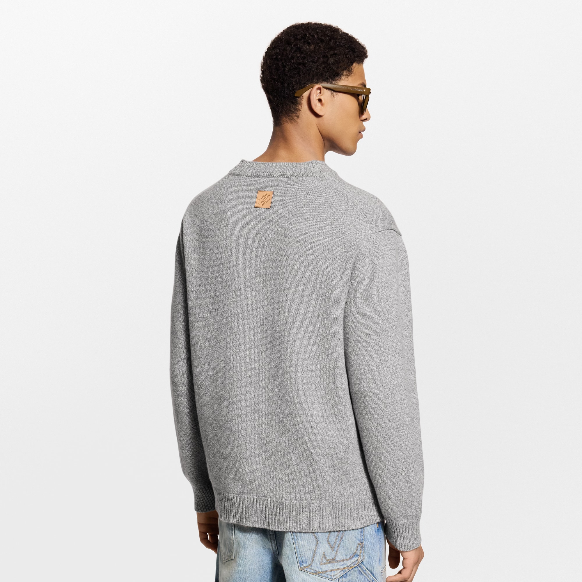  Ready-to-Wear All Ready-to-Wear Chunky Wool-Cashmere Crewneck | Louis Vuitton ® (Product zoom)