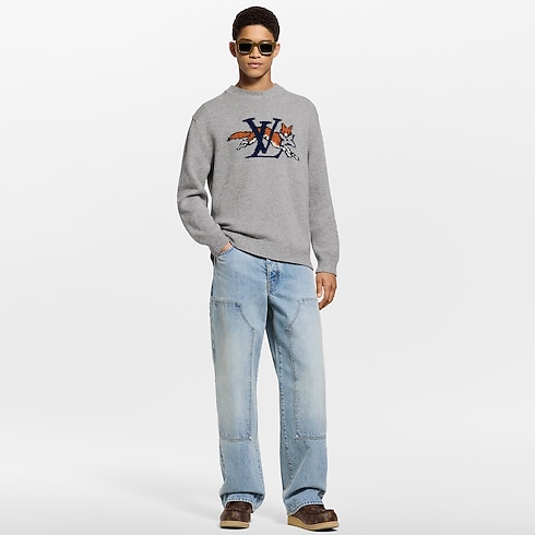Ready-to-Wear All Ready-to-Wear Chunky Wool-Cashmere Crewneck | Louis Vuitton ® (Product zoom)