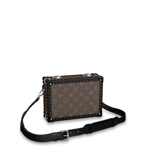 Monogram Macassar Canvas Hardsided Wearable Trunks Clutch Box | Louis Vuitton ® (Product zoom)