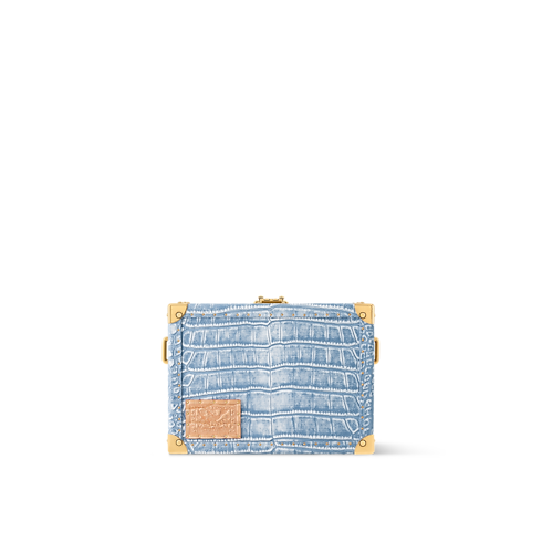 Crocodilien Mat Trunks and Boxes Wearable Trunks Clutch Box Washed Blue Denim | Louis Vuitton ® (Product zoom)