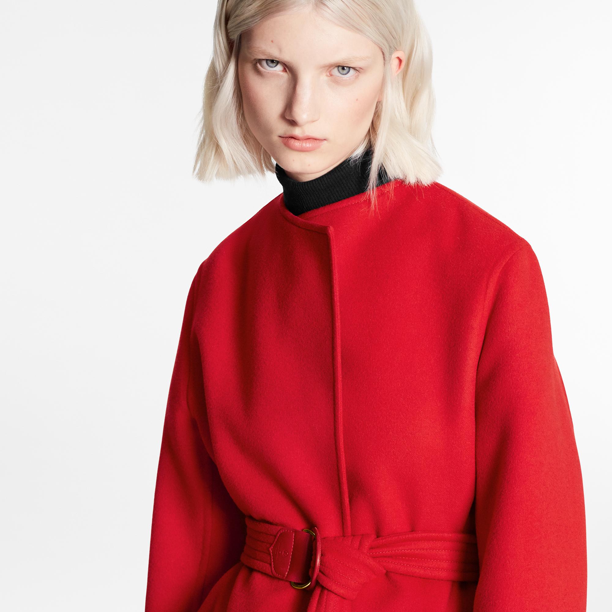 wrap coat red