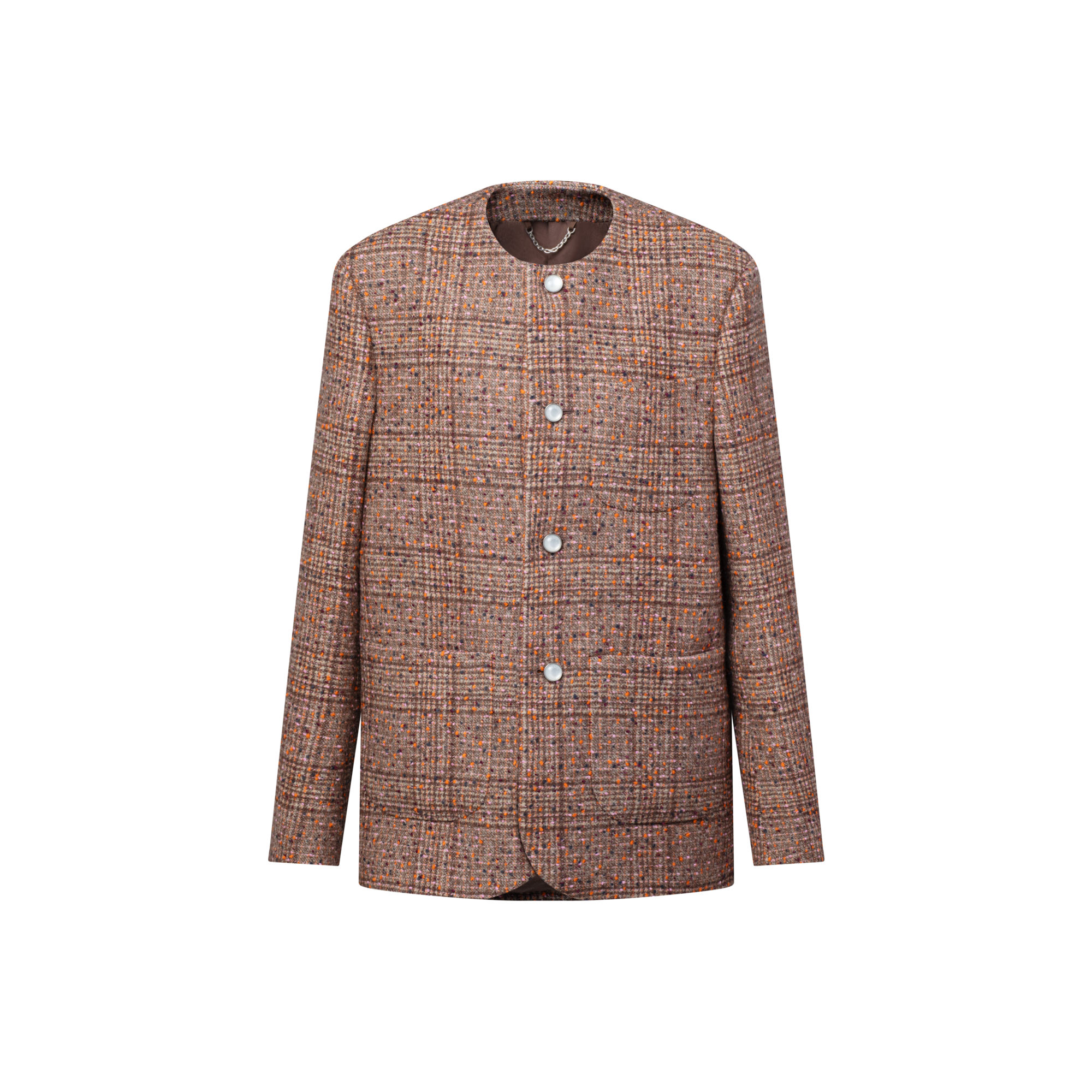  Ready-to-Wear Blazers and Jackets Collarless Tweed Jacket | Louis Vuitton ® (Product zoom)