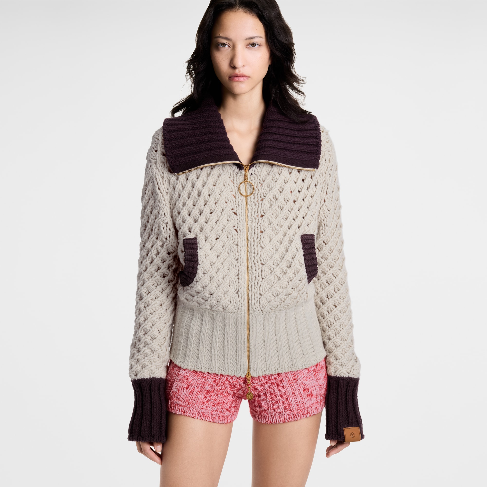  Ready-to-Wear Coats and Jackets Color-Blocked Knit Jacket | Louis Vuitton ® (Product zoom)
