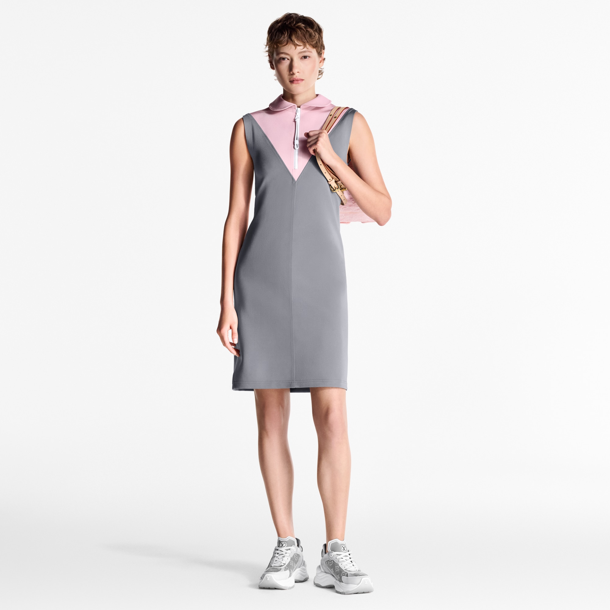  Ready-to-Wear Dresses Color-Blocked Technical Jersey Dress  | Louis Vuitton ® (Product zoom)