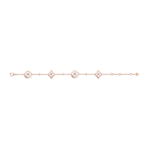 Categories All Fine Jewelry Color Blossom BB Star and Sun Multi-Motif Bracelet, Pink Gold, White Mother-of-Pearl and Diamonds | Louis Vuitton ® (Product zoom)