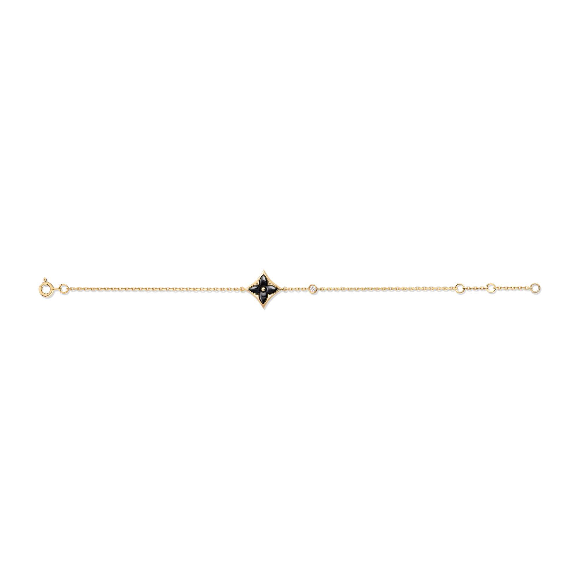  Categories All Fine Jewelry Color Blossom Bb Star Bracelet,  Yellow Gold, Onyx And Diamond | Louis Vuitton ® (Product zoom)