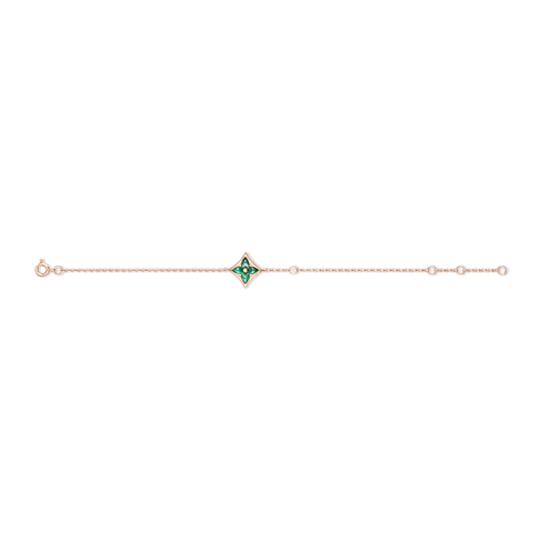 Categories All Fine Jewelry Color Blossom BB Star Bracelet, Pink Gold, Malachite and Diamond | Louis Vuitton ® (Product zoom)