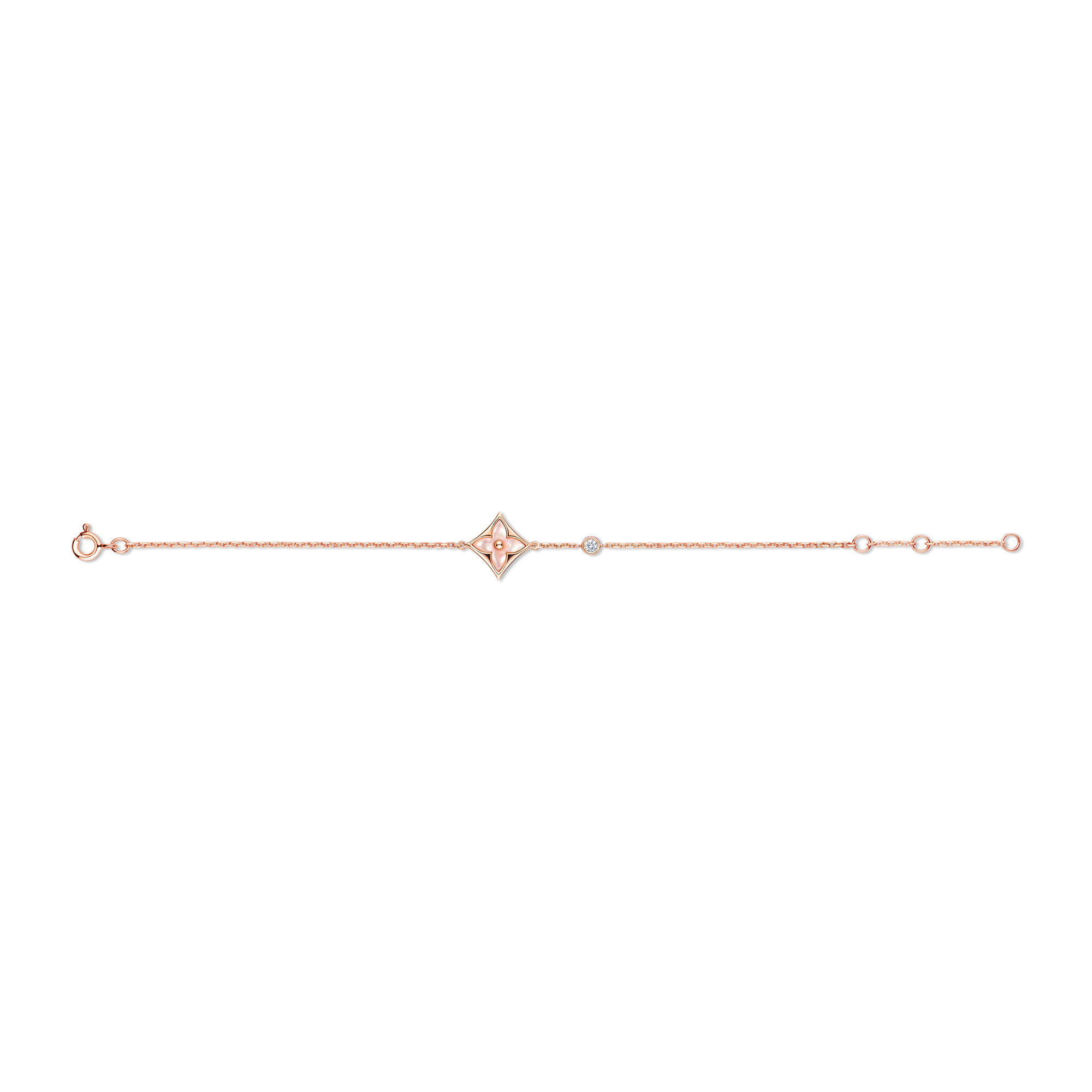 Categories All Fine Jewelry Color Blossom BB Star Bracelet, Pink Gold, Pink Mother-of-Pearl and Diamond | Louis Vuitton ® (Product zoom)