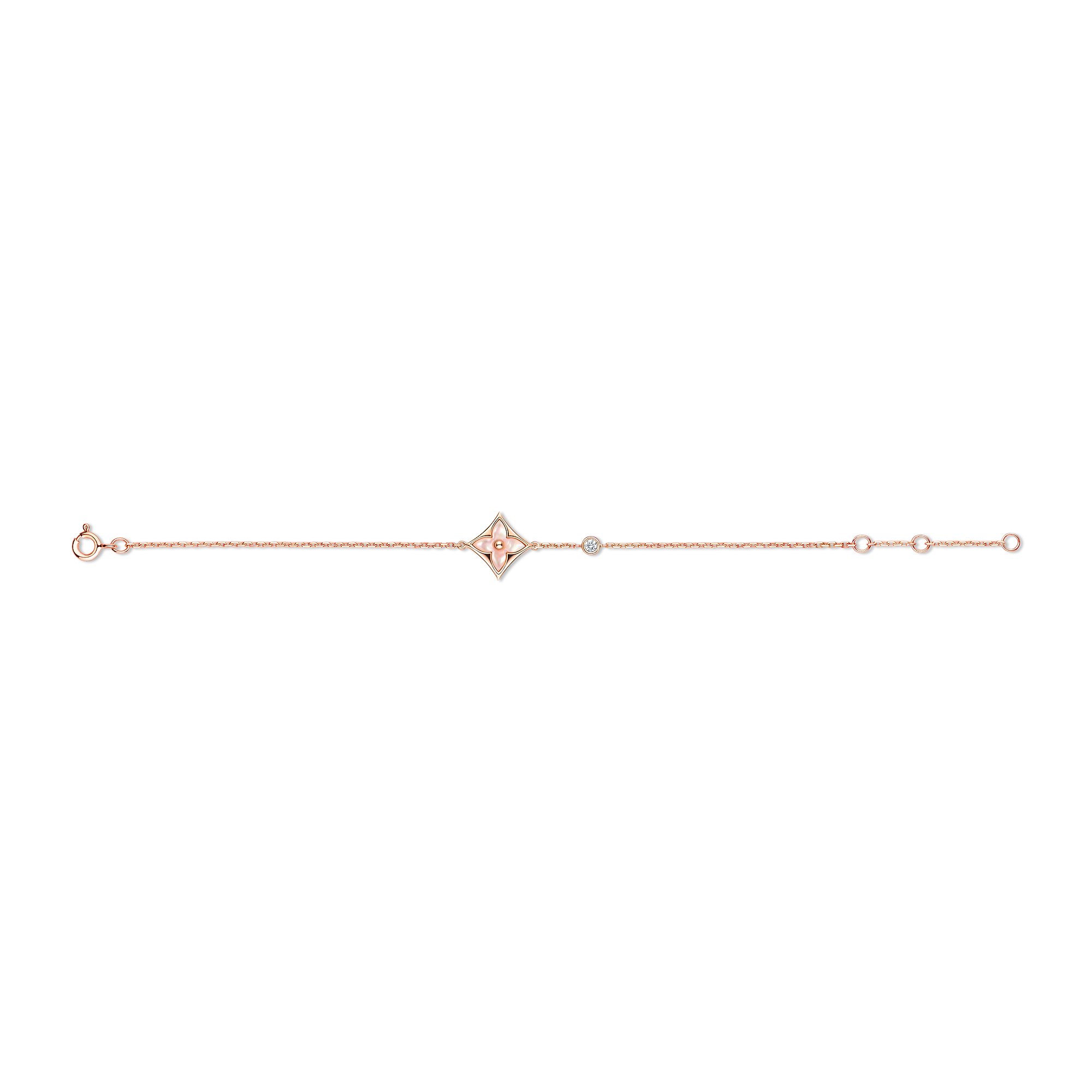 Color Blossom BB Star Bracelet, Pink Gold, Pink Mother-of-Pearl and Diamond
