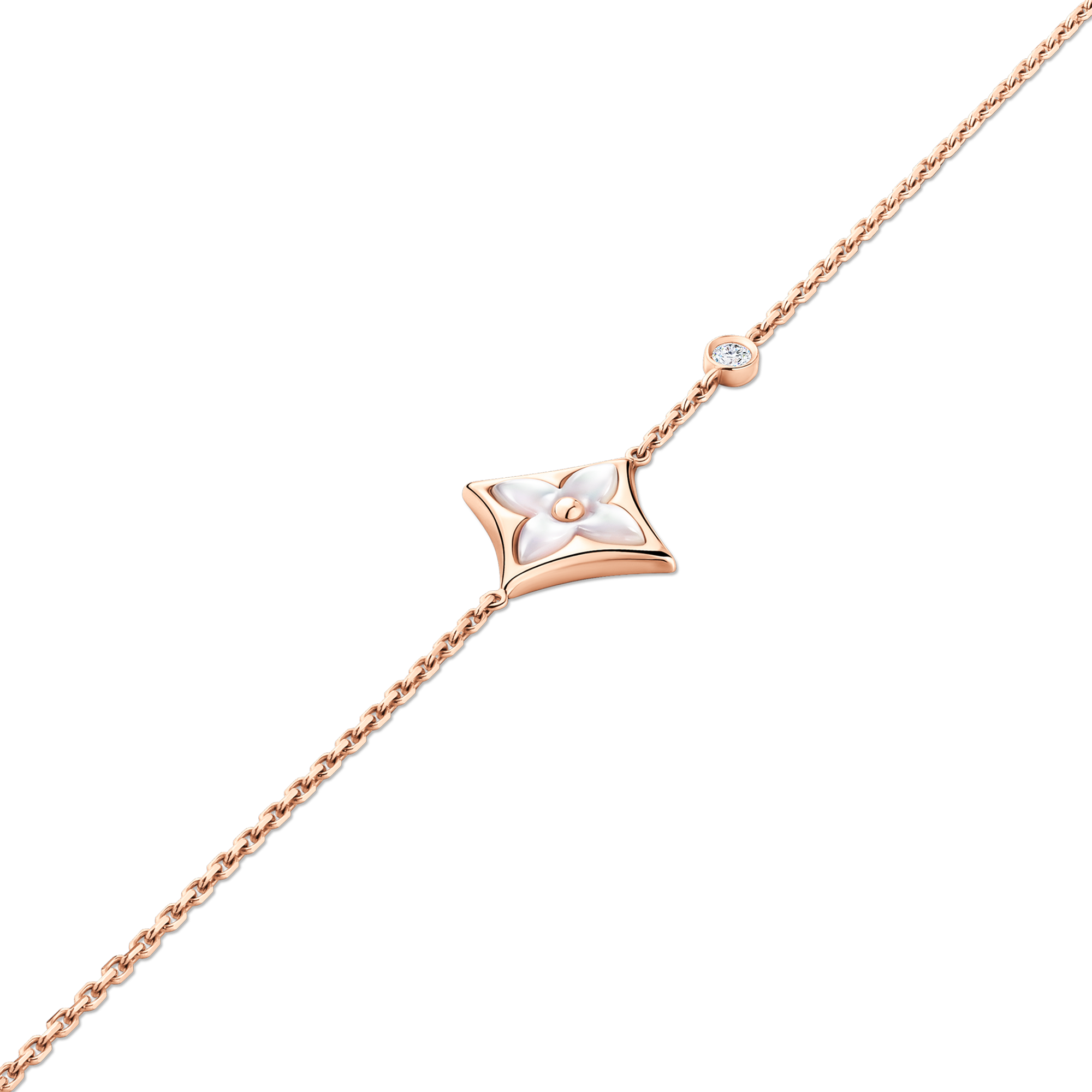  Categories Bracelets Color Blossom BB Star Bracelet, Pink Gold, White Mother-of-Pearl and Diamond | Louis Vuitton ® (Product zoom)