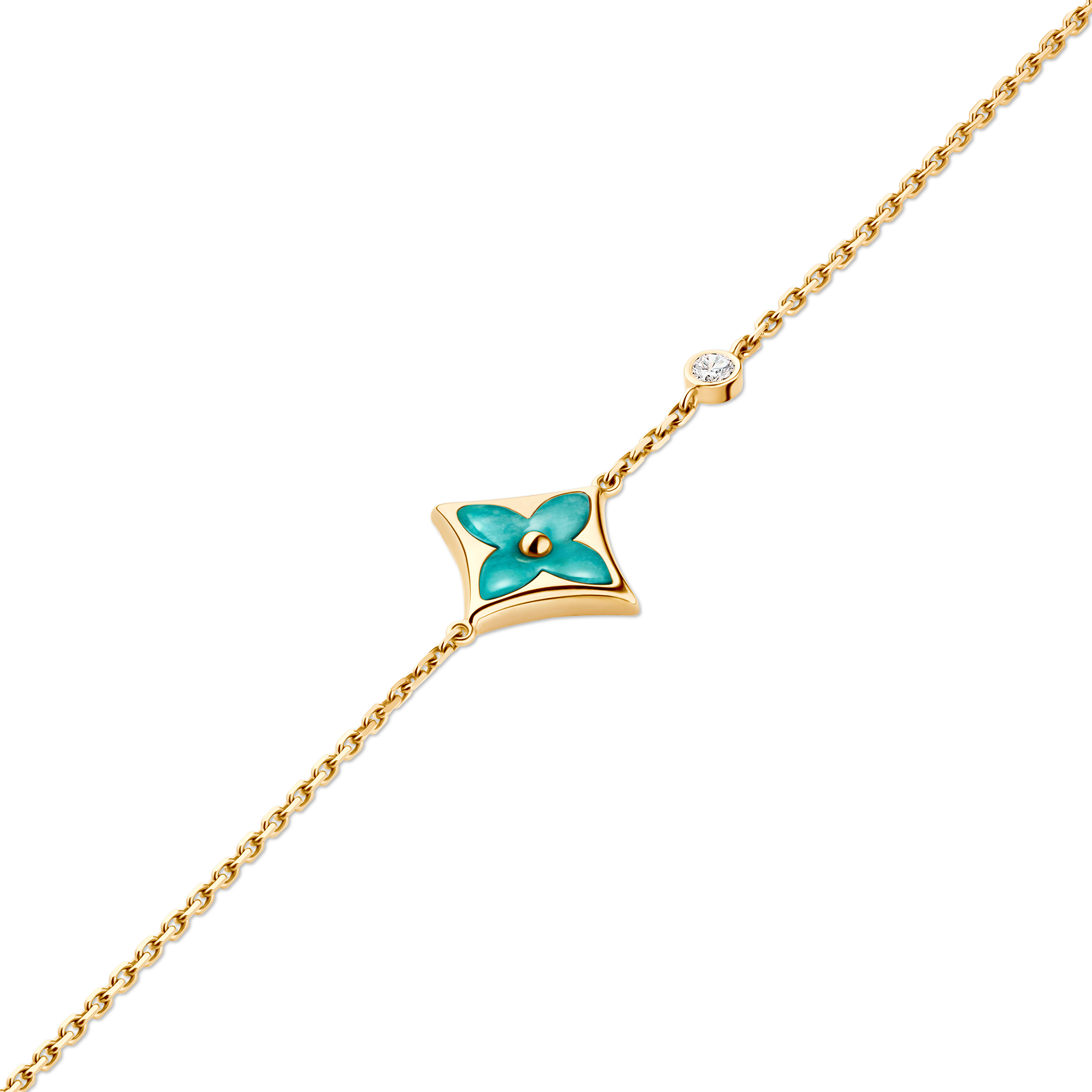  Categories Bracelets Color Blossom BB Star Bracelet, Yellow Gold, Amazonite and Diamond | Louis Vuitton ® (Product zoom)