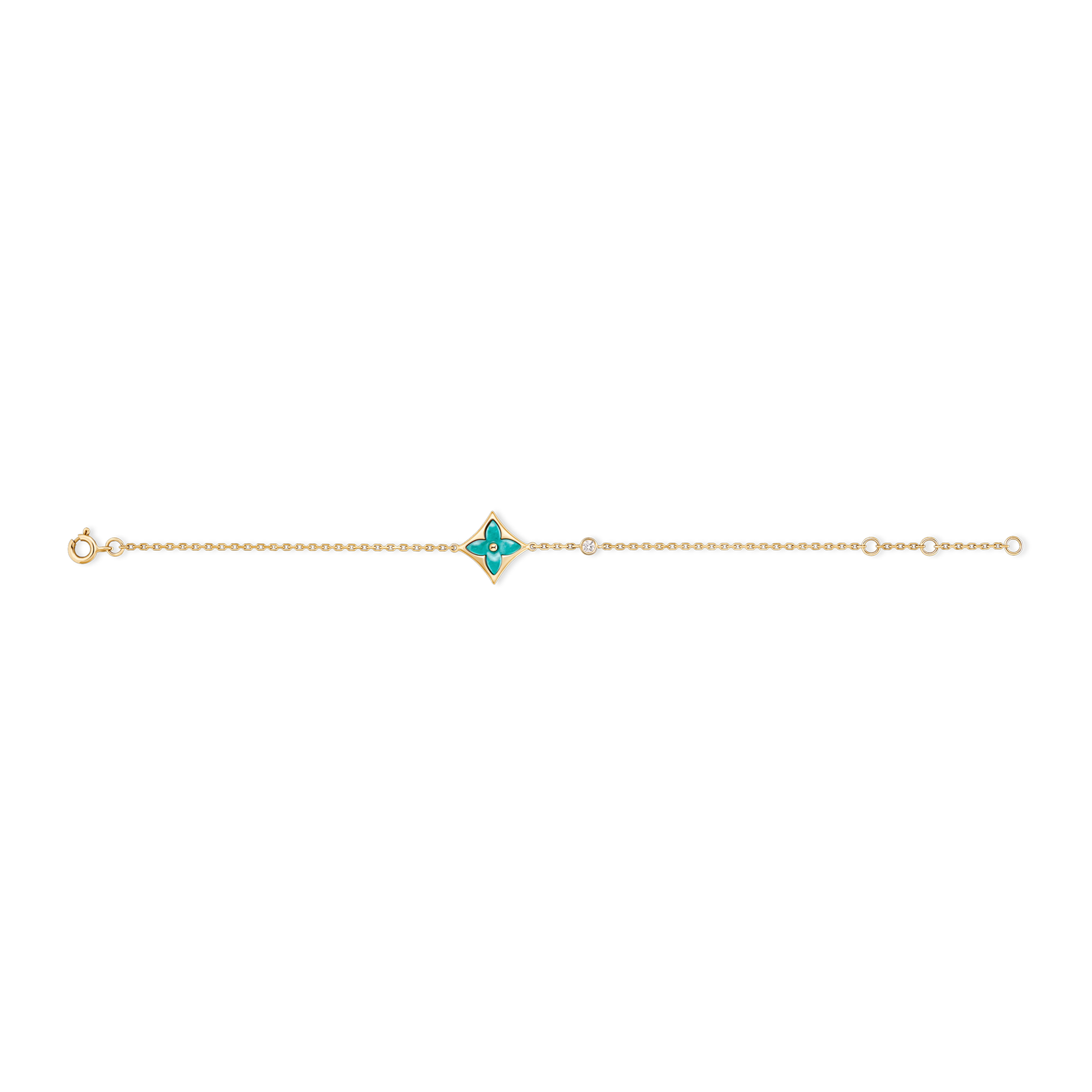  Categories Bracelets Color Blossom BB Star Bracelet, Yellow Gold, Amazonite and Diamond | Louis Vuitton ® (Product zoom)