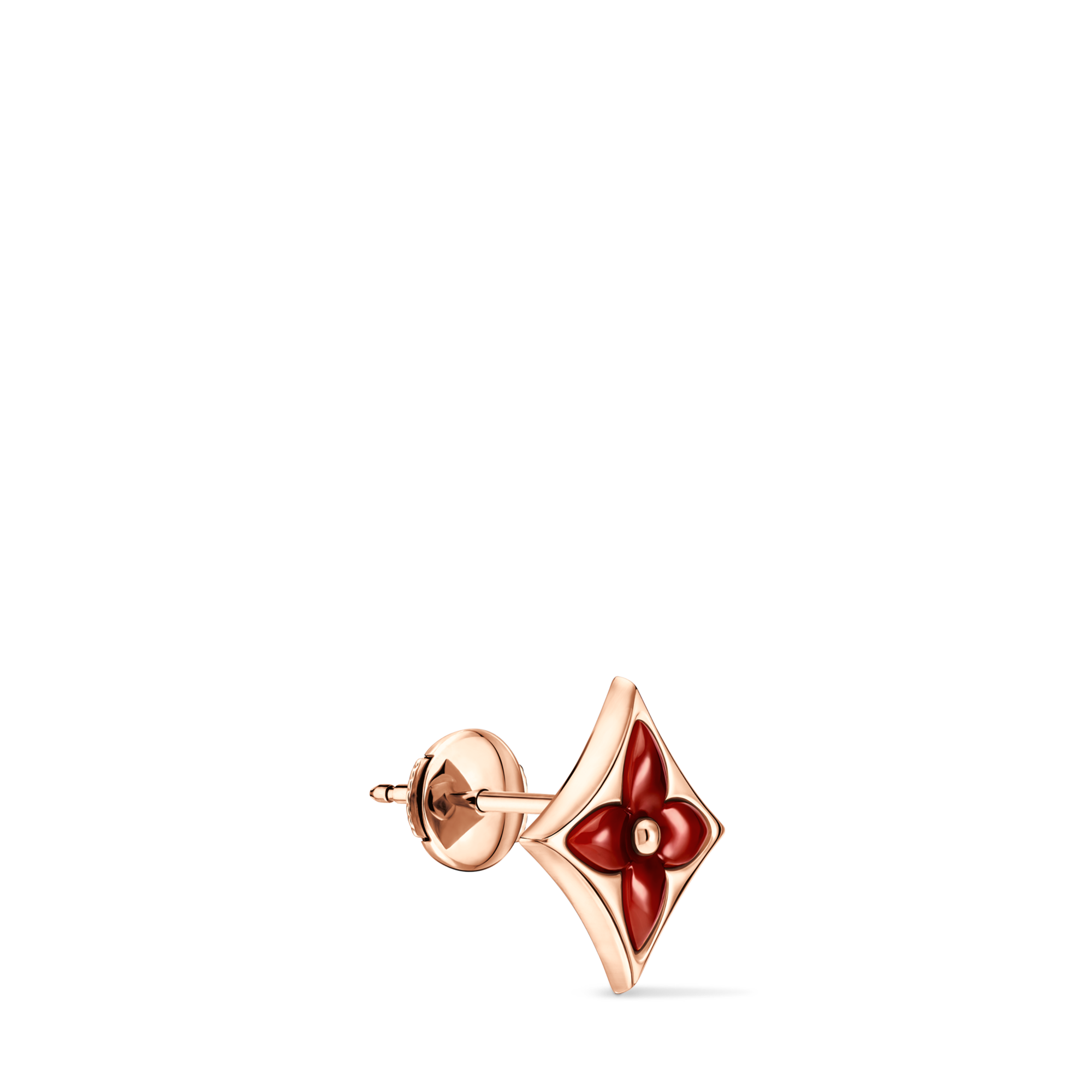  Categories Earrings Color Blossom BB Star Ear Stud, Pink Gold and Cornelian - Per Unit | Louis Vuitton ® (Product zoom)