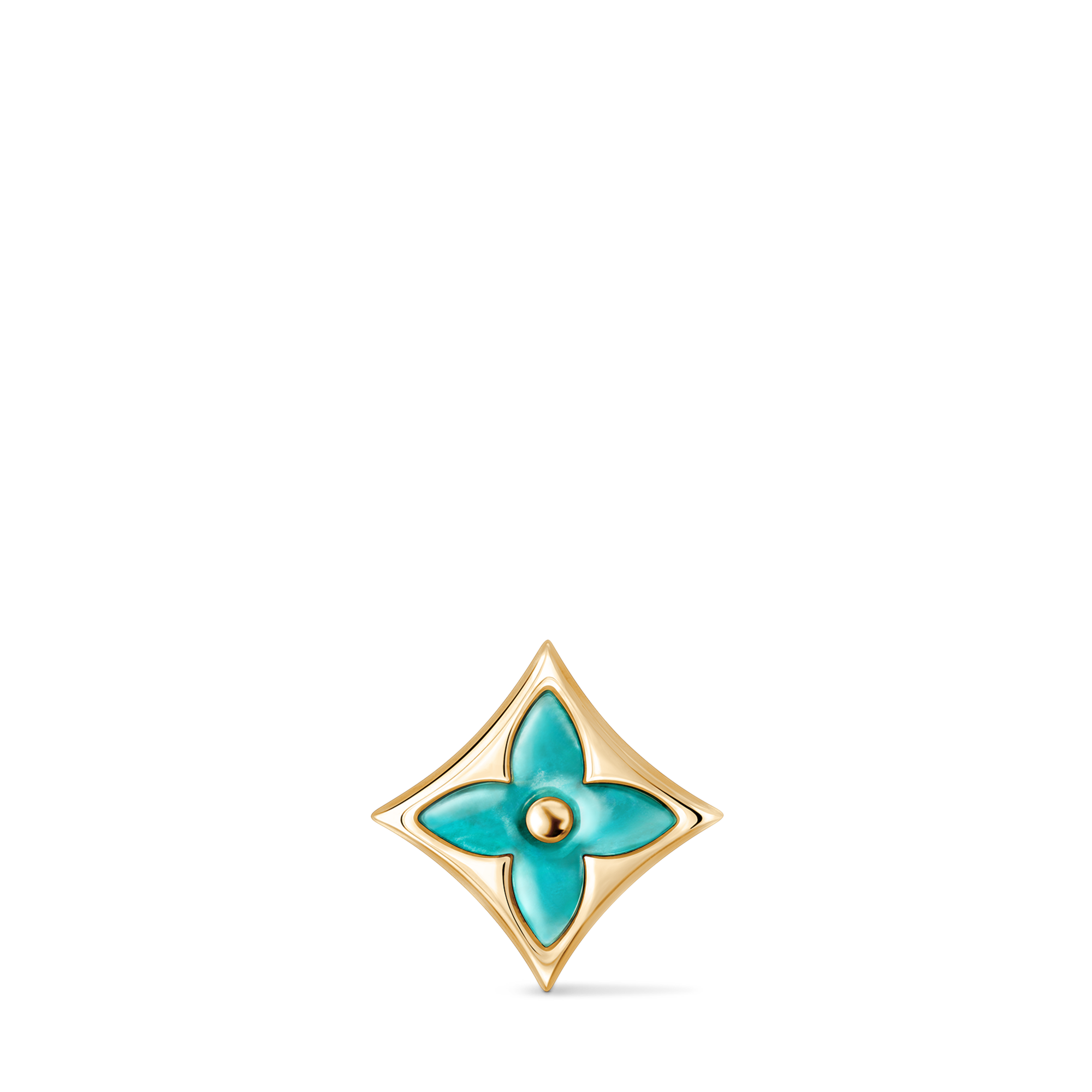  Categories Earrings Color Blossom BB Star Ear Stud, Yellow Gold and Amazonite - Per Unit | Louis Vuitton ® (Product zoom)