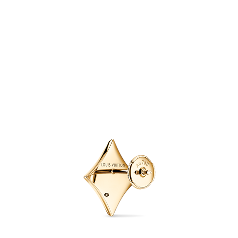 Categories Earrings Color Blossom BB Star Ear Stud, Yellow Gold and Onyx - Per Unit | Louis Vuitton ® (Product zoom)