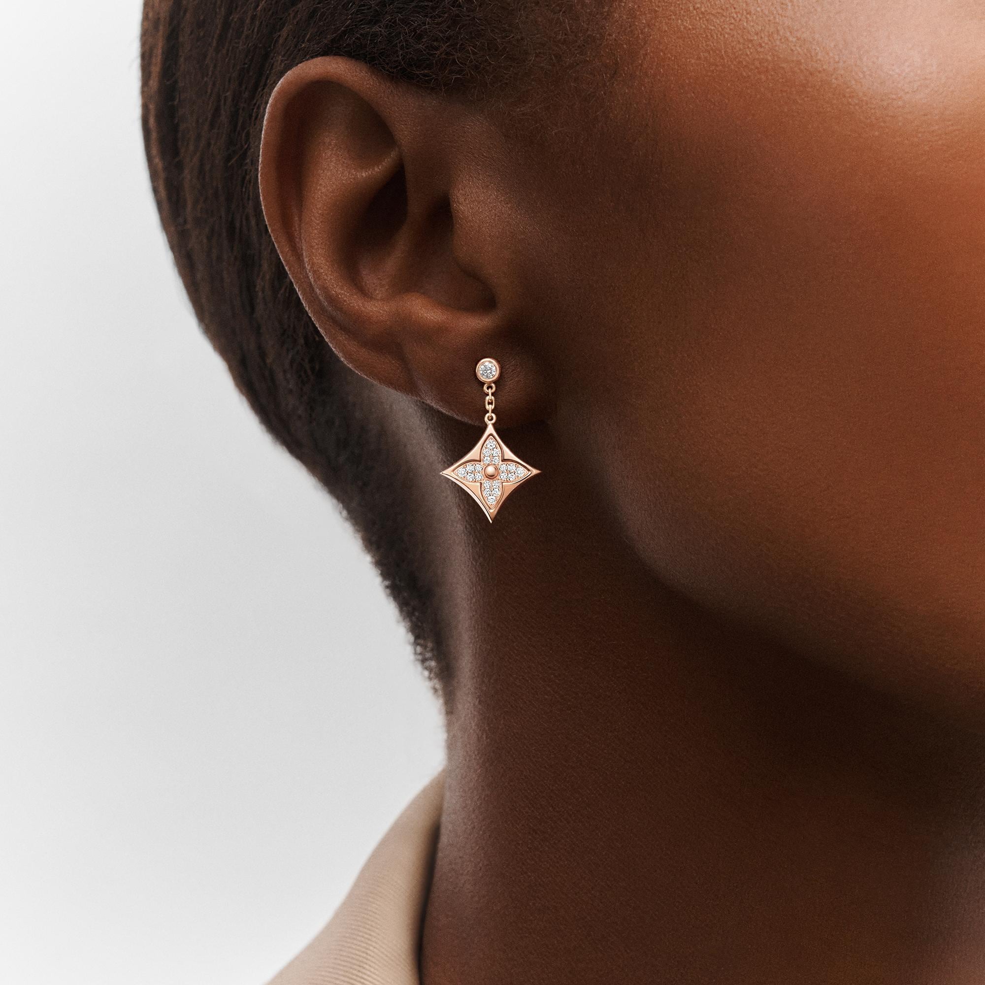  Categories All Fine Jewelry Color Blossom BB Star Earrings, Pink Gold and Diamonds | Louis Vuitton ® (Product zoom)