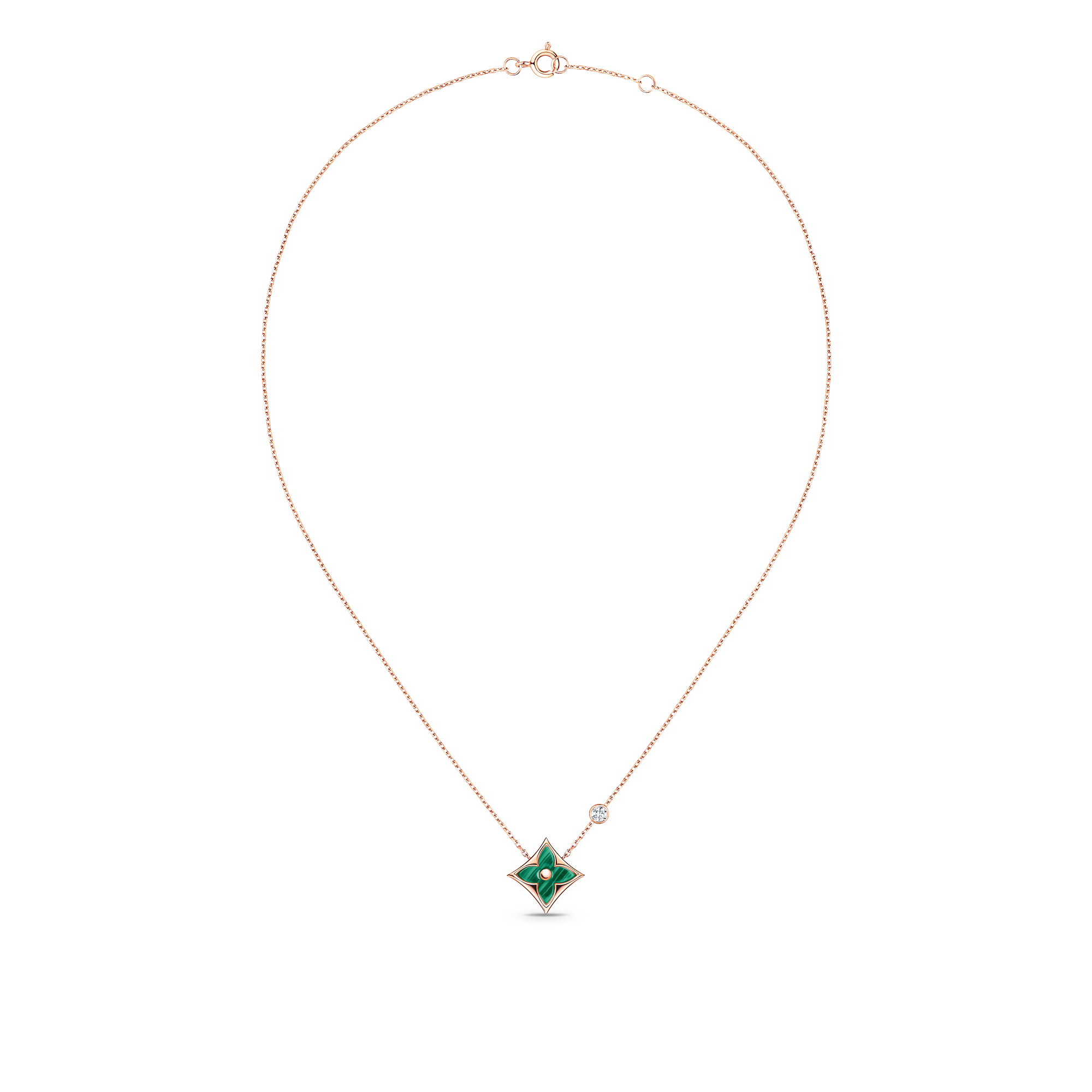  Categories Necklaces and Pendants  Color Blossom BB Star Pendant, Pink Gold, Malachite and Diamond | Louis Vuitton ® (Product zoom)