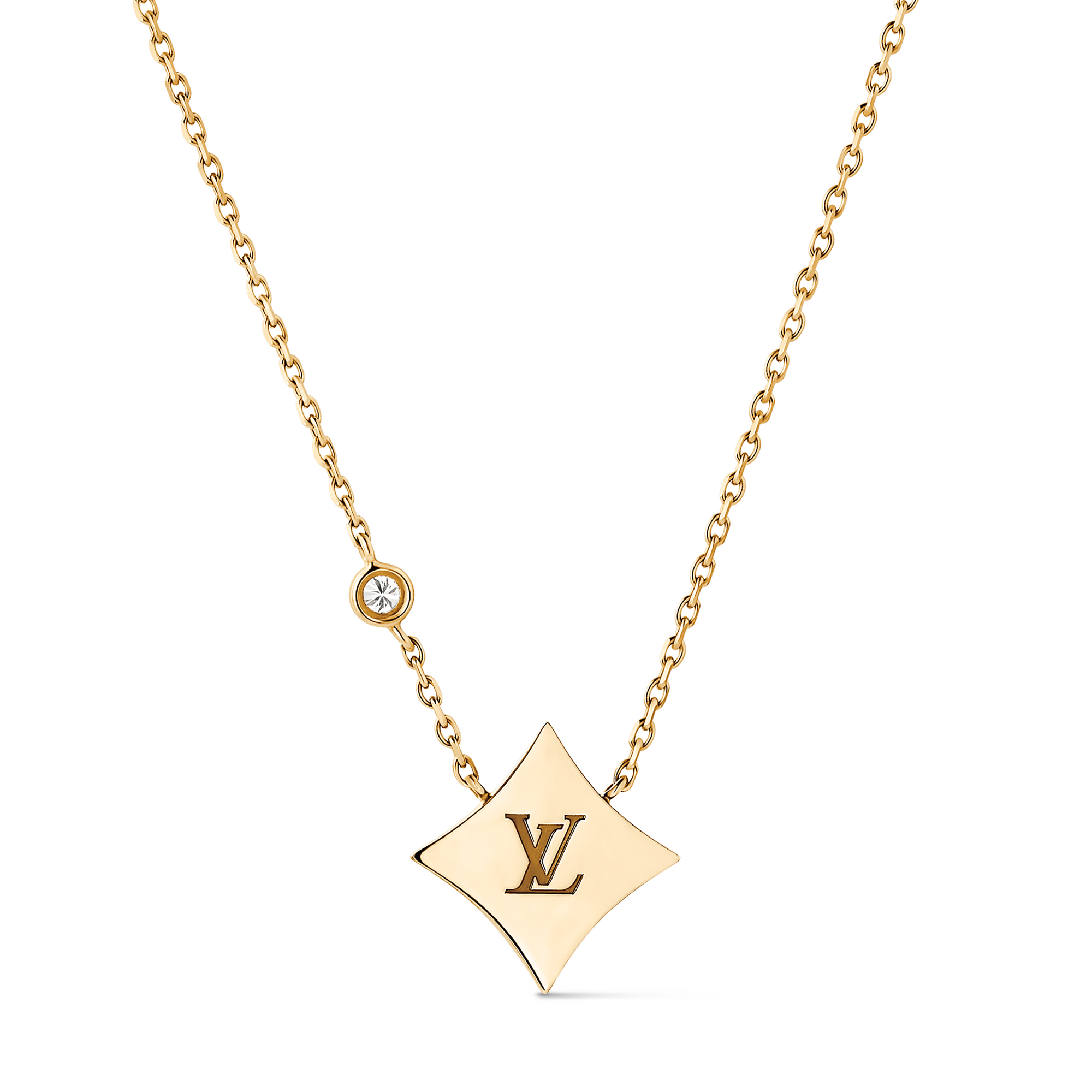  Categories Necklaces and Pendants  Color Blossom BB Star Pendant, Yellow Gold, Amazonite and Diamond | Louis Vuitton ® (Product zoom)