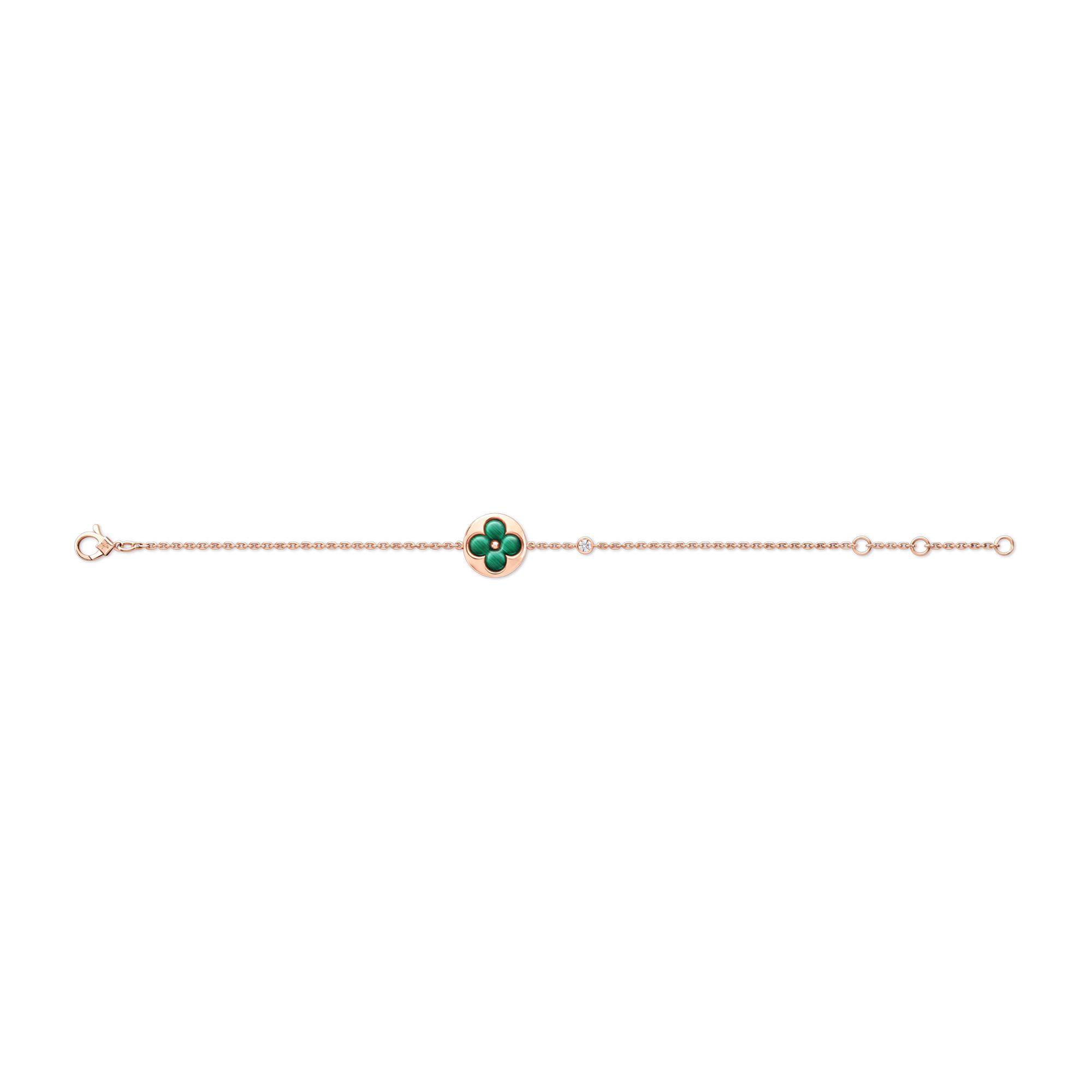  Categories All Fine Jewelry Color Blossom BB Sun Bracelet, Pink Gold, Malachite and Diamond | Louis Vuitton ® (Product zoom)