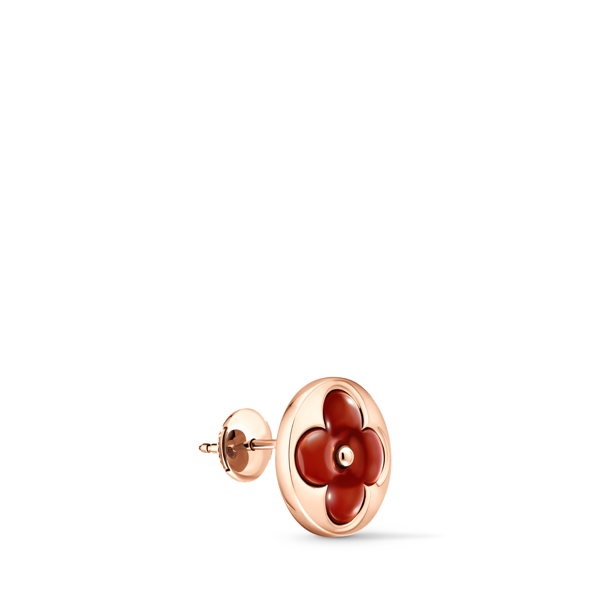  Categories Earrings Color Blossom BB Sun Ear Stud, Pink Gold and Cornelian - Per Unit | Louis Vuitton ® (Product zoom)
