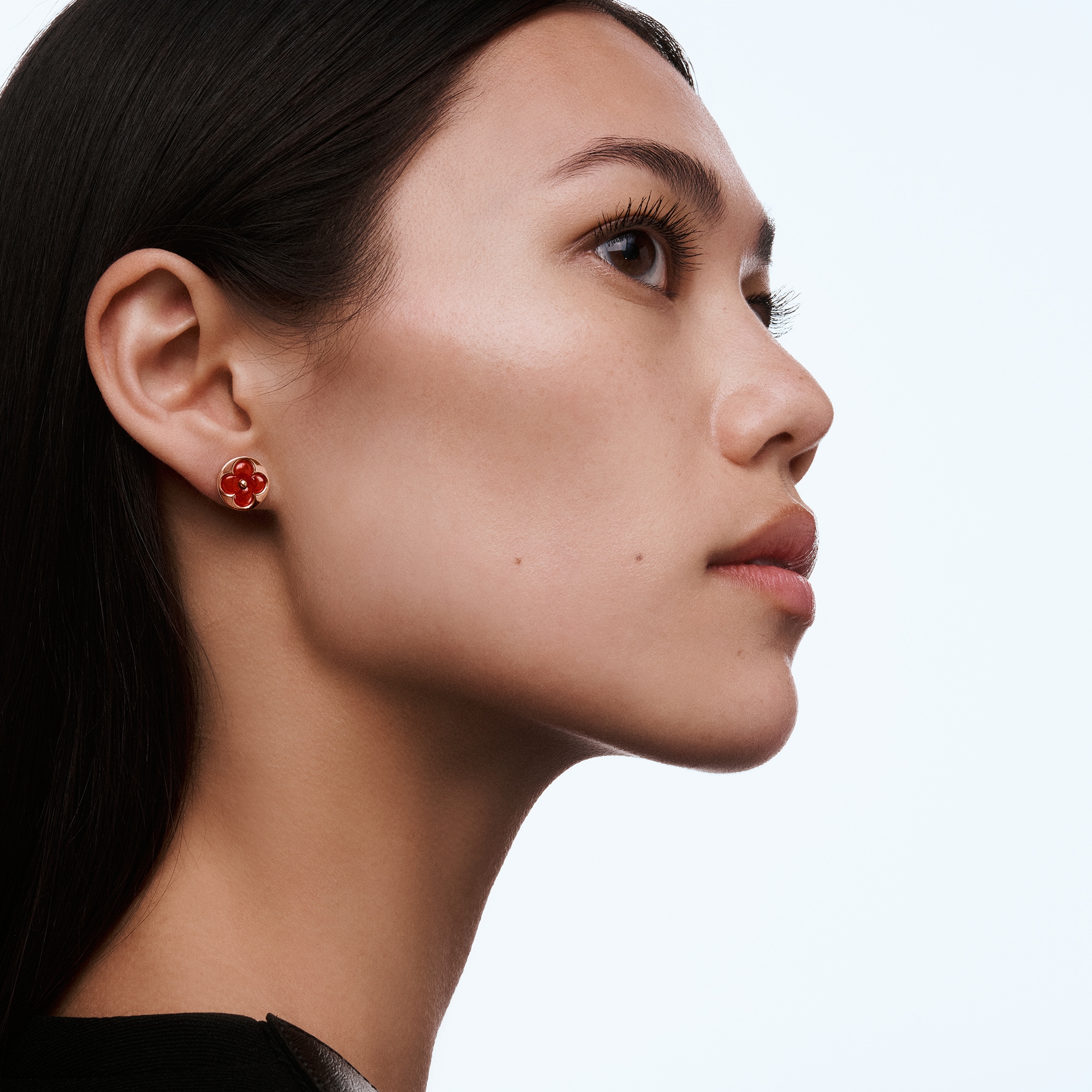  Categories Earrings Color Blossom BB Sun Ear Stud, Pink Gold and Cornelian - Per Unit | Louis Vuitton ® (Product zoom)