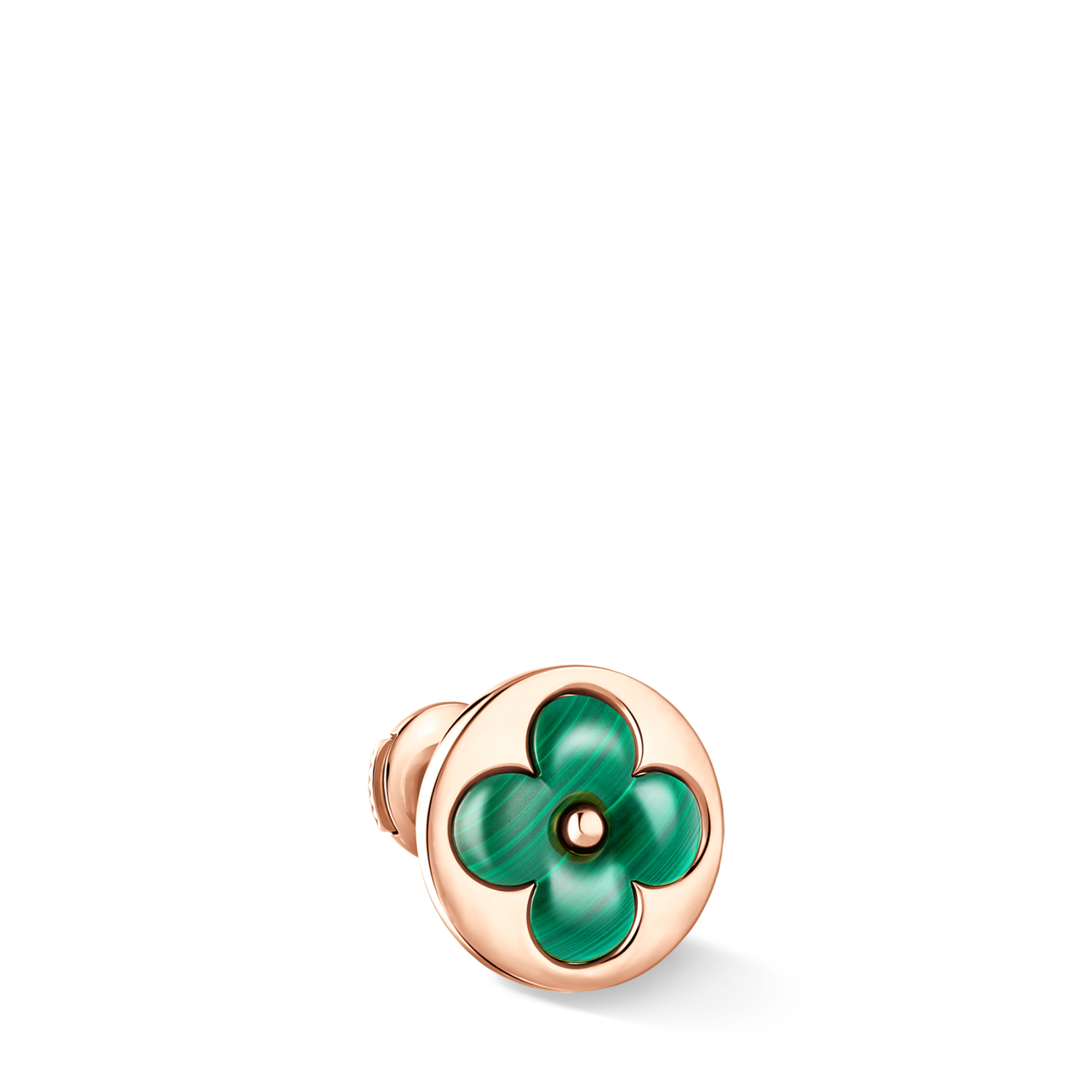  Categories All Fine Jewelry Color Blossom BB Sun Ear Stud, Pink Gold and Malachite - Per Unit | Louis Vuitton ® (Product zoom)