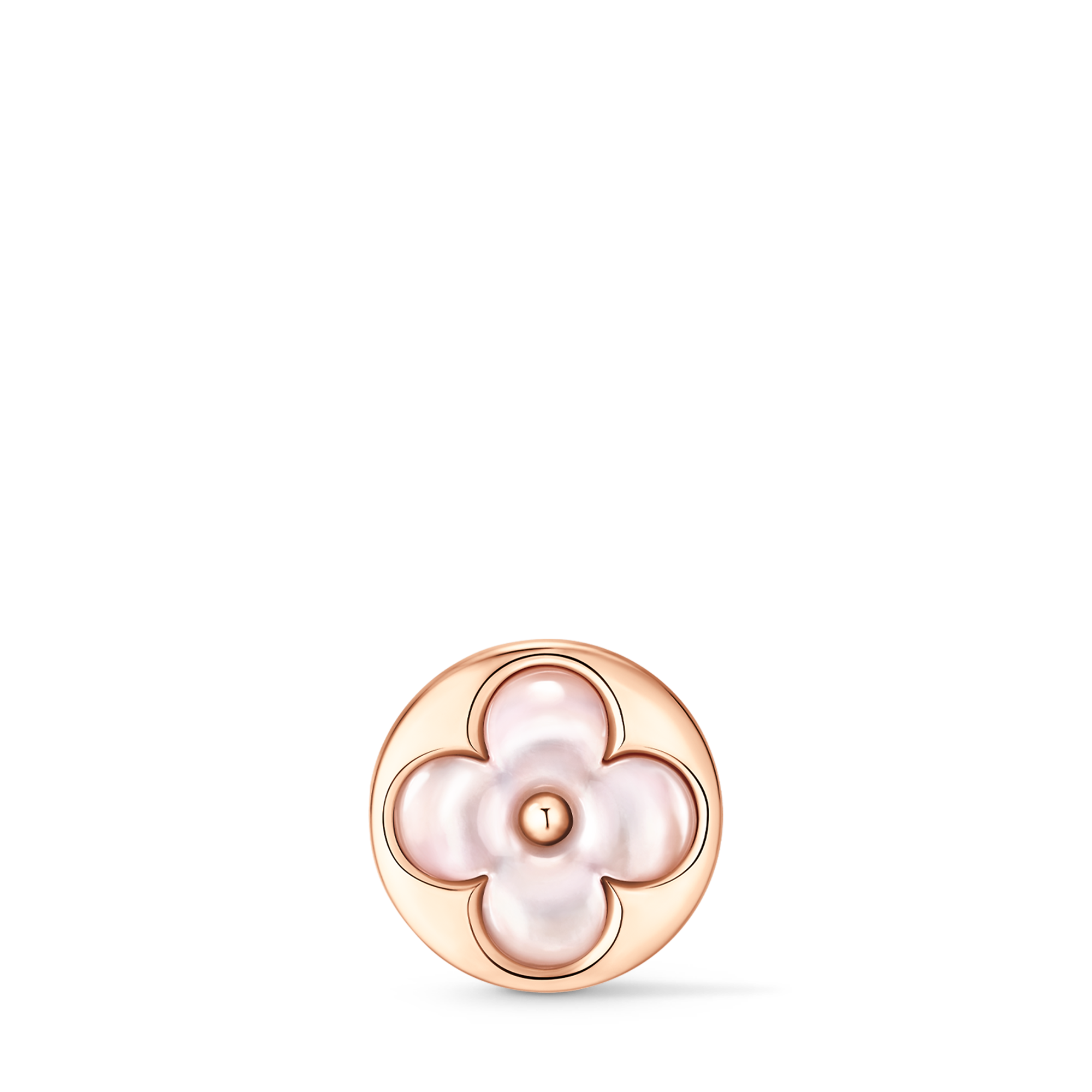 Color Blossom BB Sun Ear Stud, Pink Gold and Pink Mother-of-Pearl - Per Unit