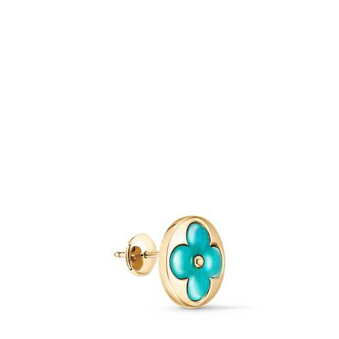 Categories Earrings Color Blossom BB Sun Ear Stud, Yellow Gold and Amazonite - Per Unit | Louis Vuitton ® (Product zoom)
