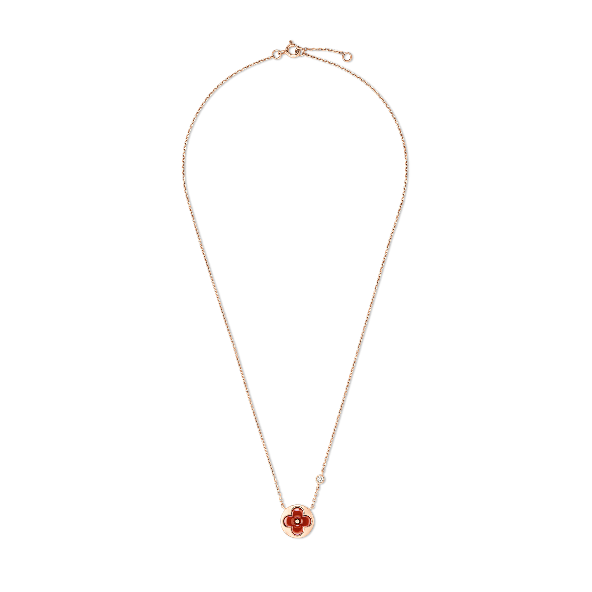  Categories Necklaces and Pendants  Color Blossom BB Sun Pendant, Pink Gold, Cornelian and Diamond | Louis Vuitton ® (Product zoom)