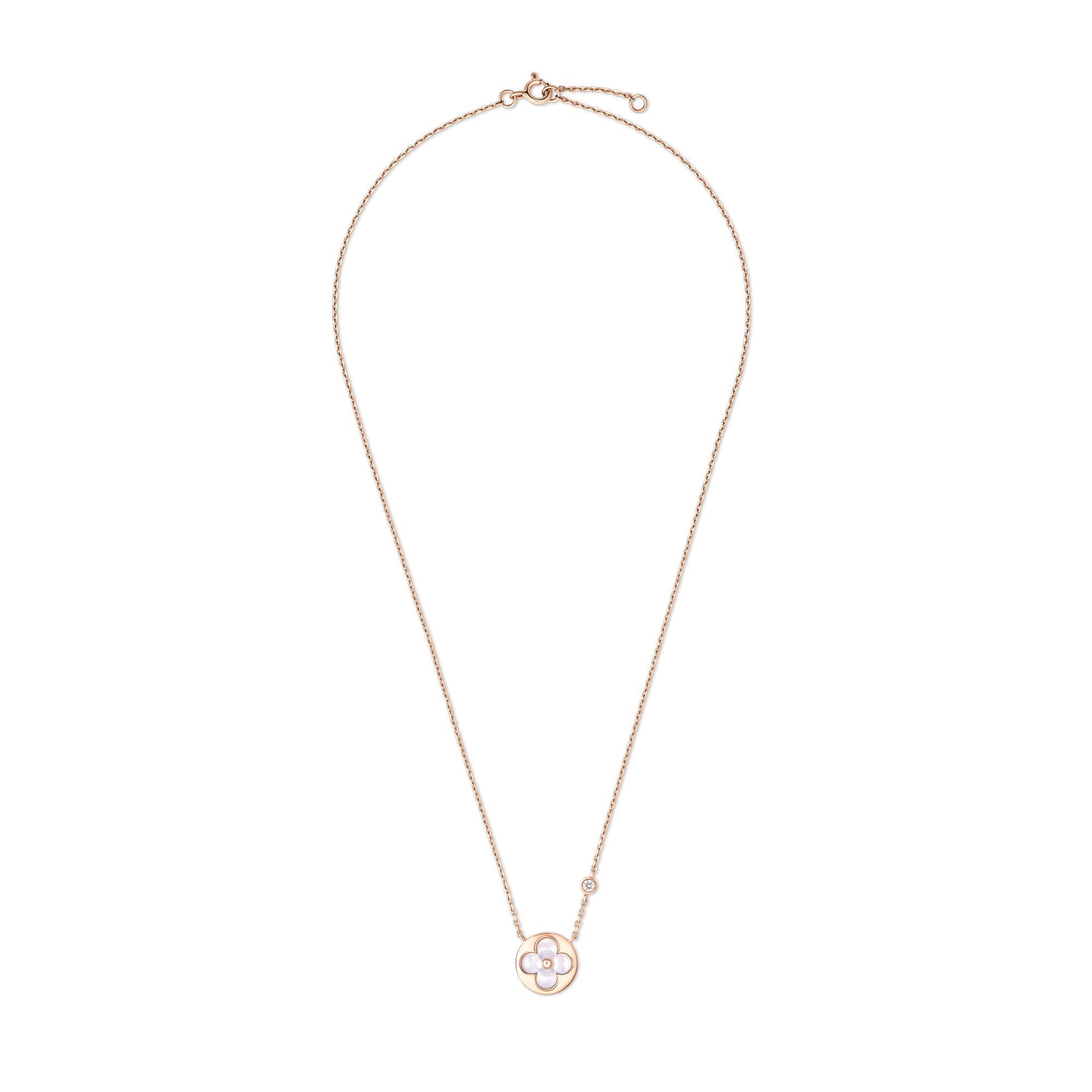  Categories Necklaces and Pendants  Color Blossom BB Sun Pendant, Pink Gold, White Mother-of-Pearl and Diamond | Louis Vuitton ® (Product zoom)
