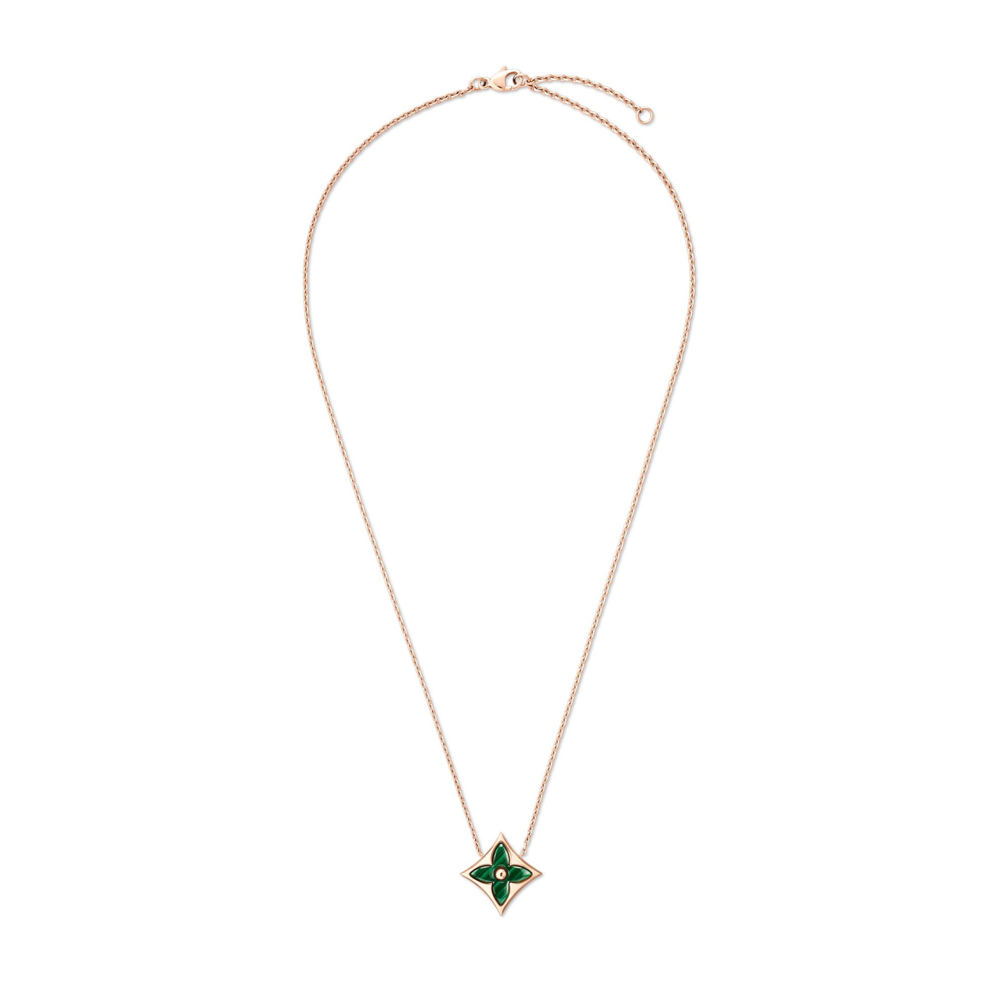  Categories Necklaces and Pendants  Color Blossom M Star Pendant, Pink Gold and Malachite | Louis Vuitton ® (Product zoom)