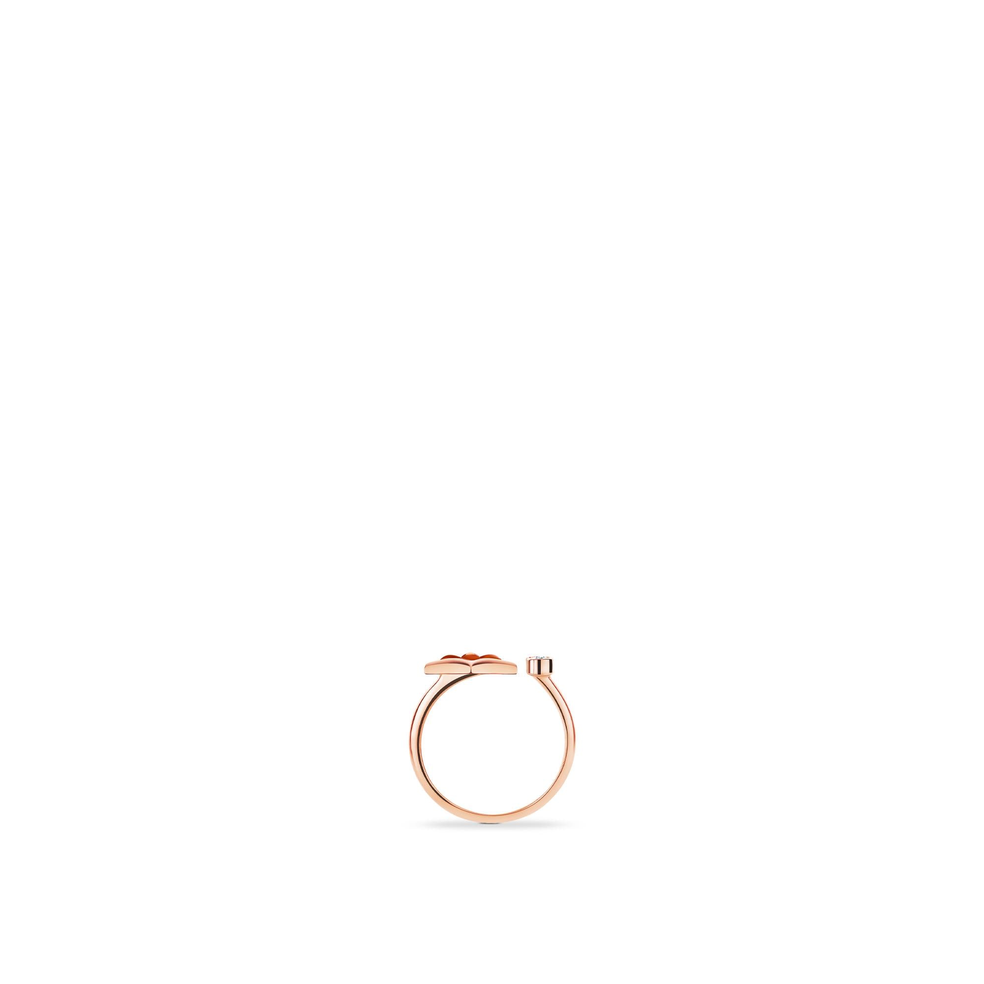  Categories All Fine Jewelry Color Blossom Mini Star Ring, Pink Gold, Cornelian and Diamond | Louis Vuitton ® (Product zoom)