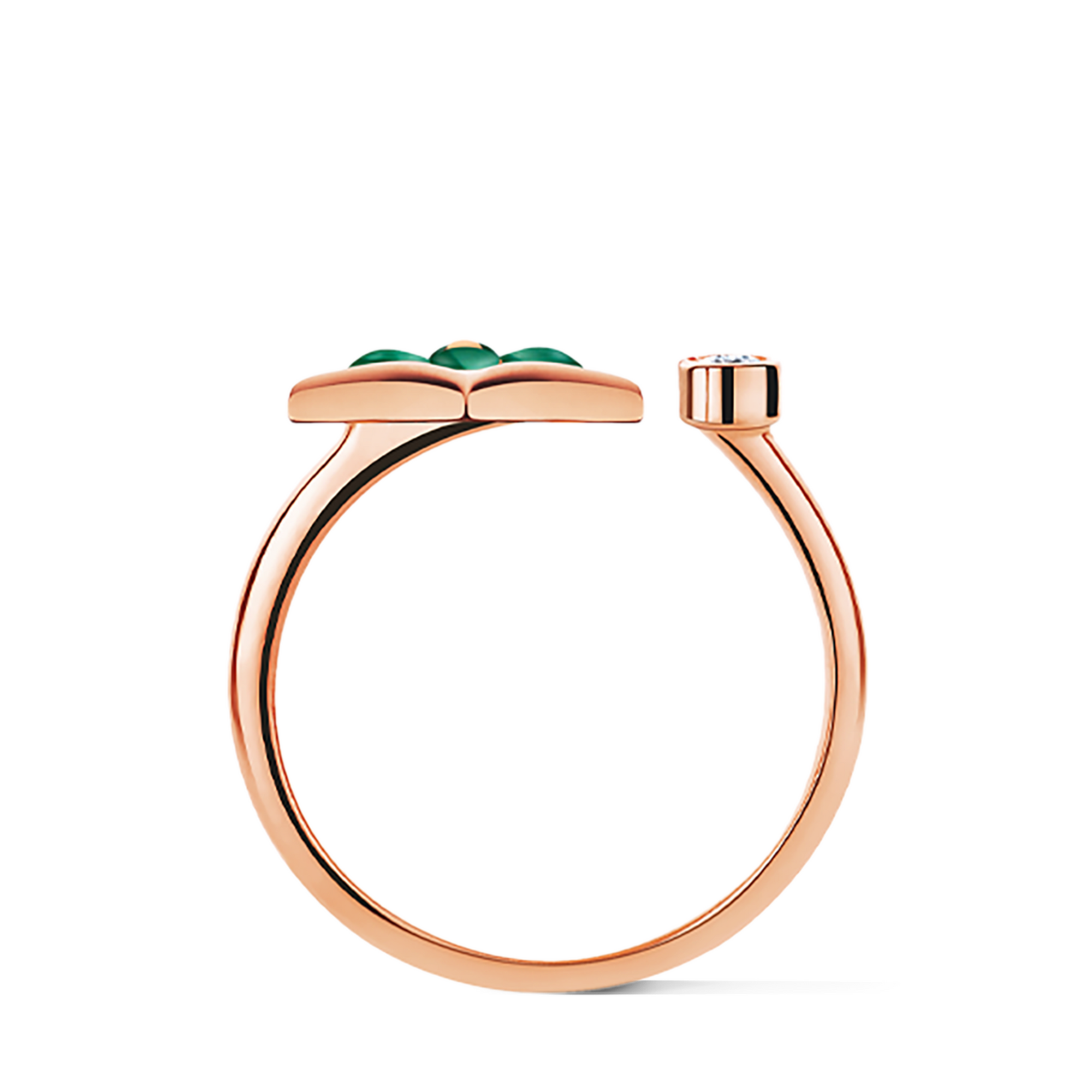  Categories All Fine Jewelry Color Blossom Mini Star Ring, Pink Gold, Malachite and Diamond | Louis Vuitton ® (Product zoom)