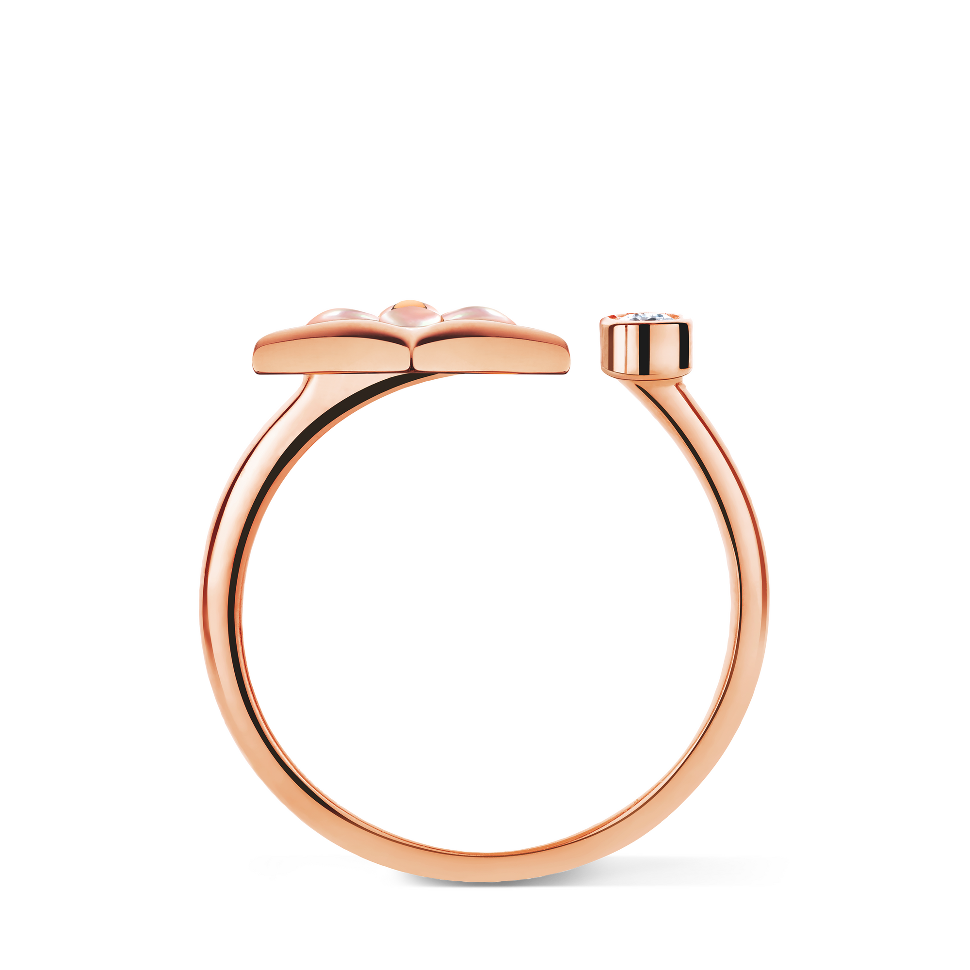  Categories All Fine Jewelry Color Blossom Mini Star Ring, Pink Gold, Pink Mother-of-Pearl and Diamond | Louis Vuitton ® (Product zoom)