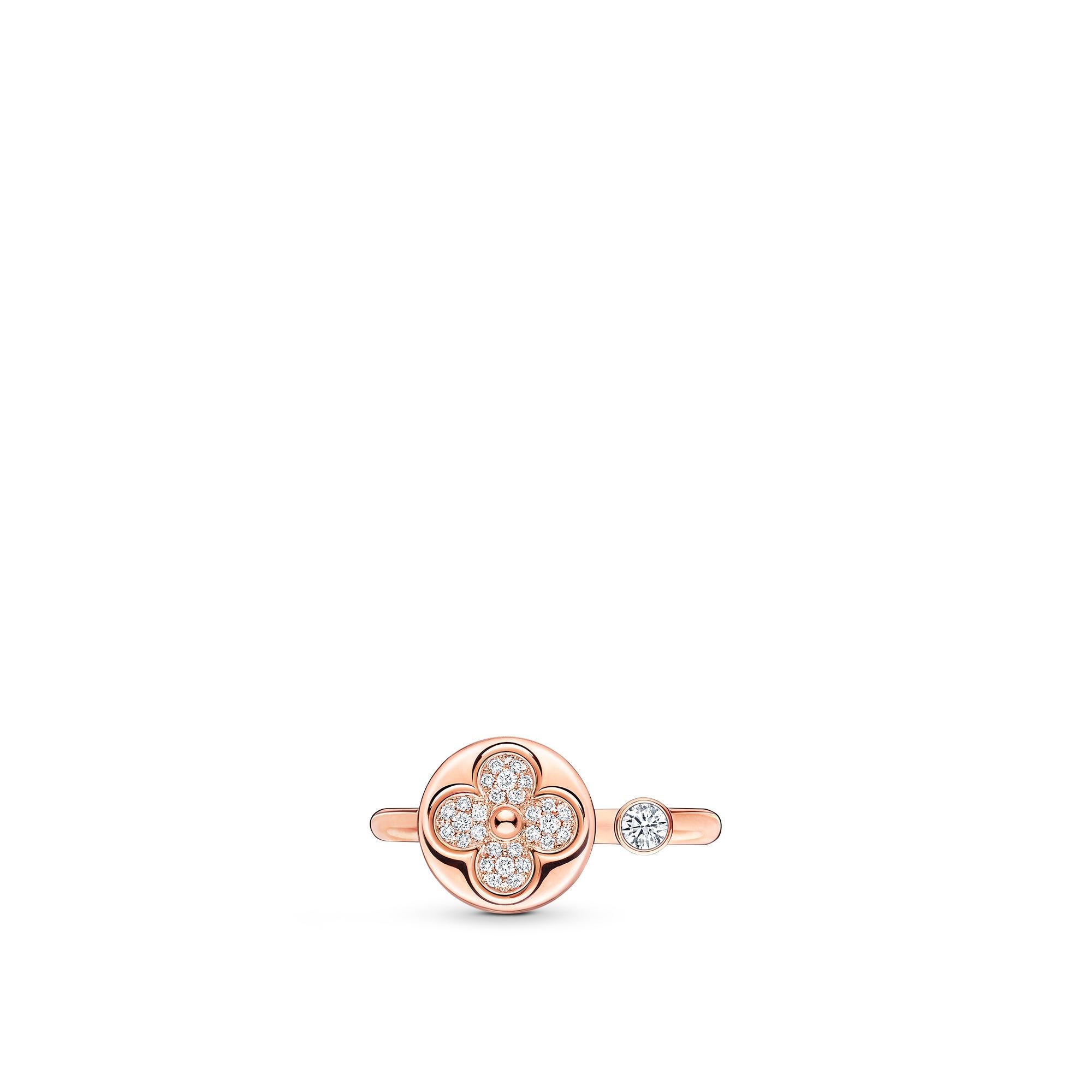  Categories All Fine Jewelry Color Blossom Mini Sun Ring, Pink Gold and Diamonds | Louis Vuitton ® (Product zoom)