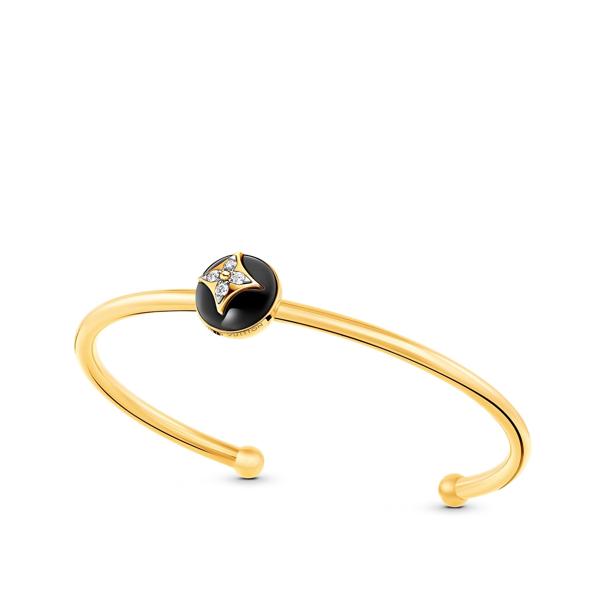  Discontinued Product Obs 12 Color Blossom Open Bangle, Yellow Gold, White Gold, Onyx And Diamonds | Louis Vuitton ® (Product zoom)